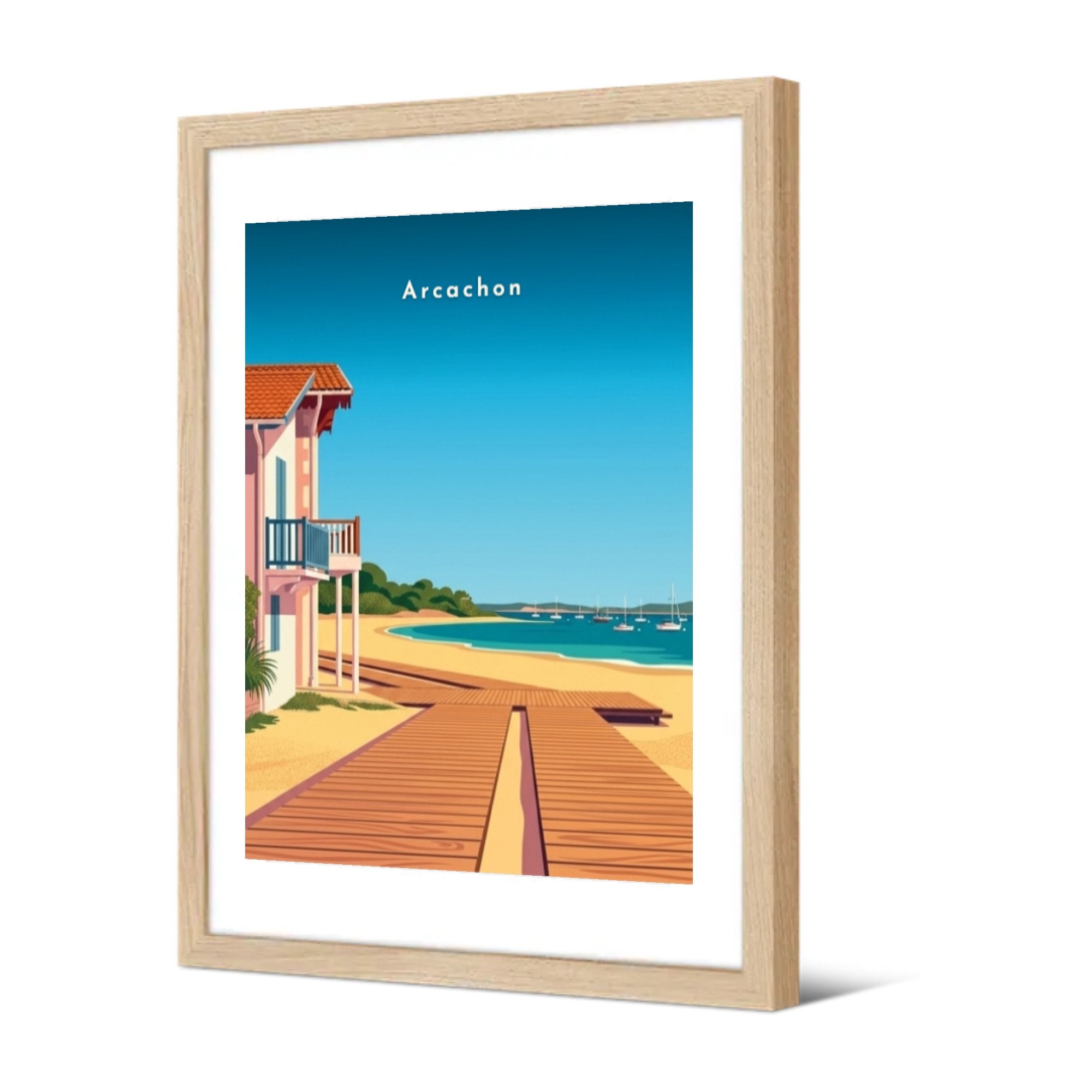 La plage Pereire — Pôdevache, encadrée, vue de trois quarts