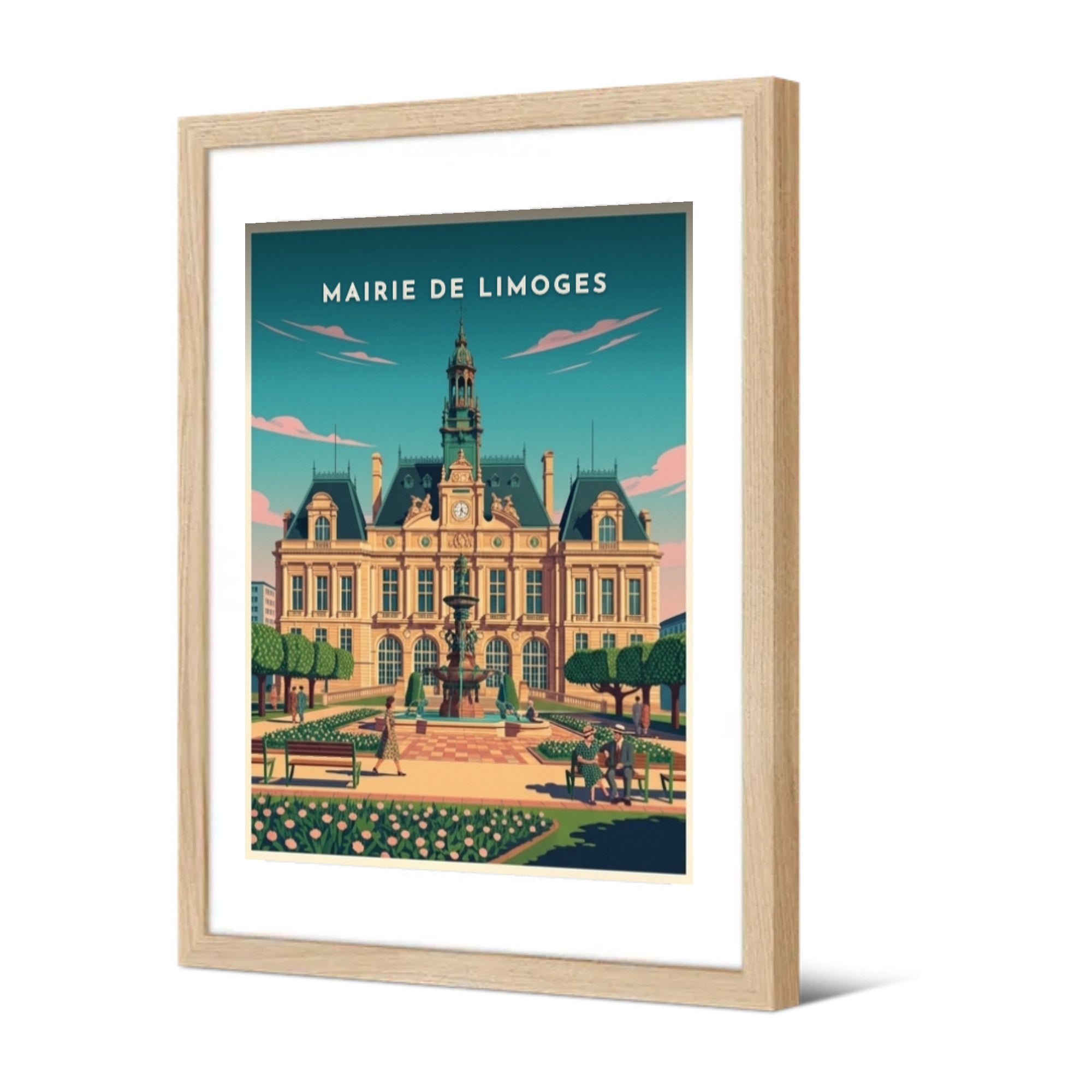 Mairie de Limoges — Pôdevache, encadrée, vue de trois quarts