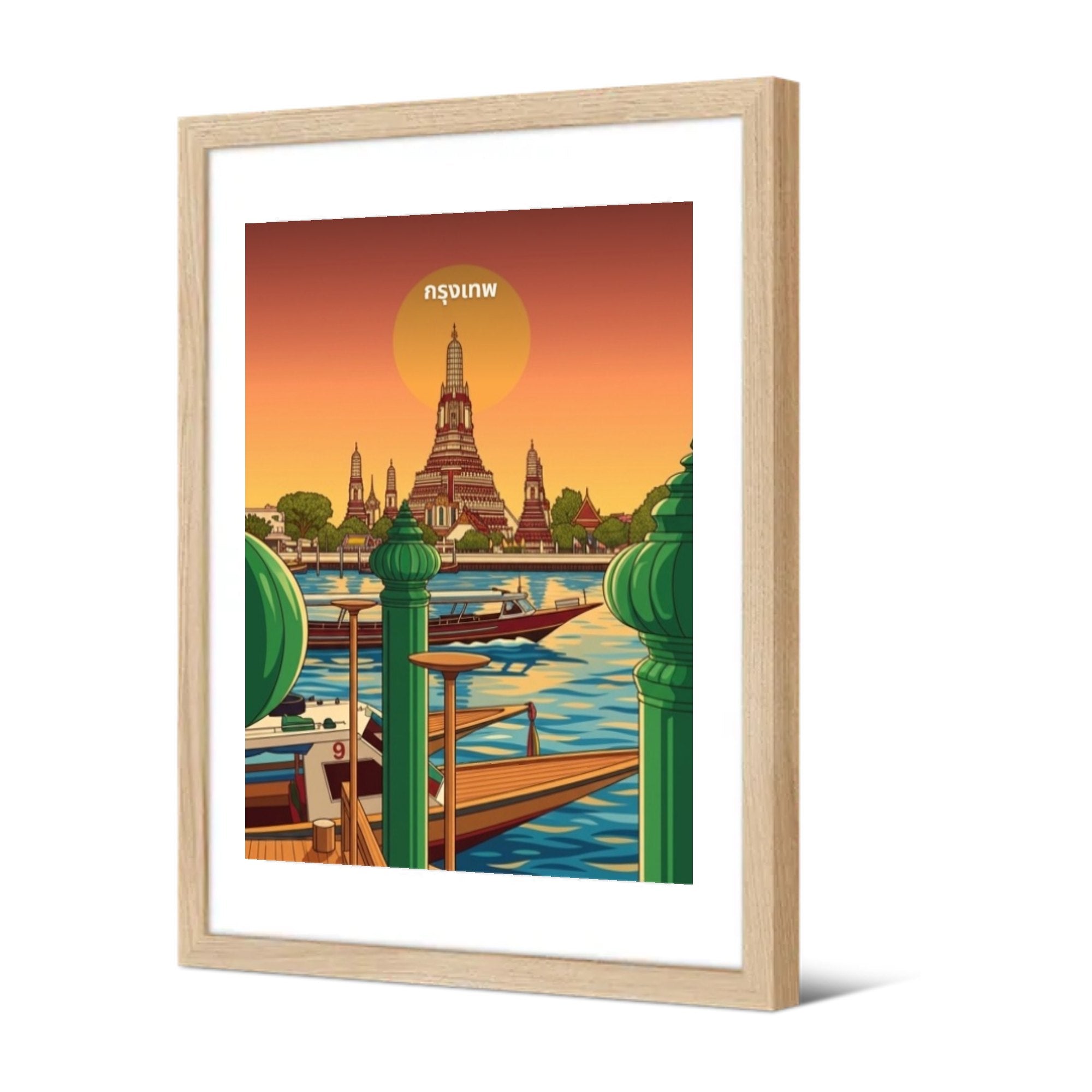 Bangkok — Pôdevache, encadrée, vue de trois quarts