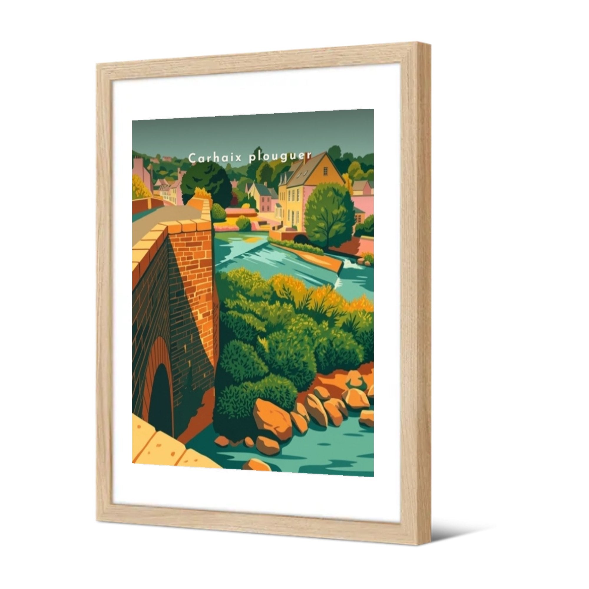 Les bords de l'Hyères — Pôdevache, encadrée, vue de trois quarts
