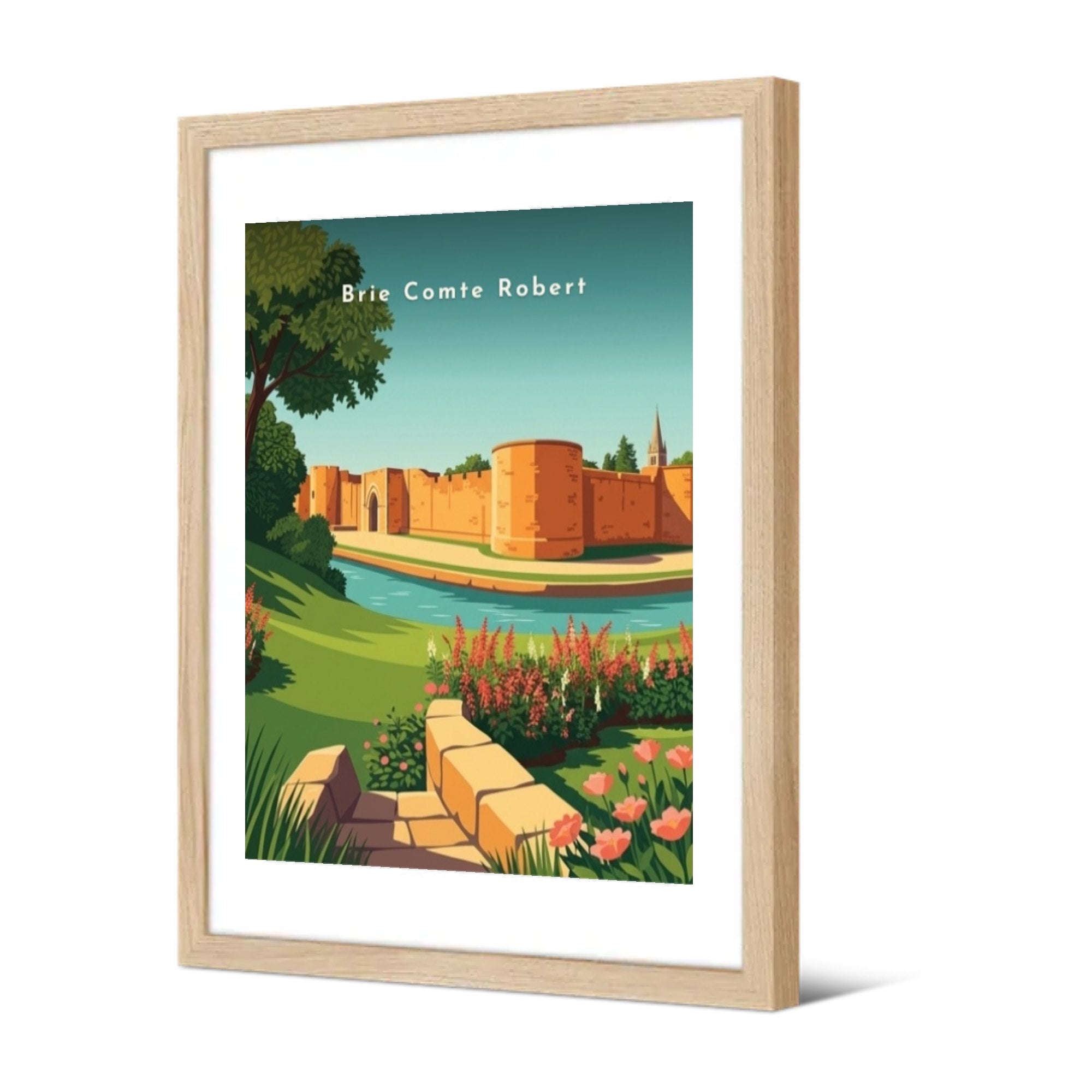 Le château depuis les jardins — Pôdevache, encadrée, vue de trois quarts