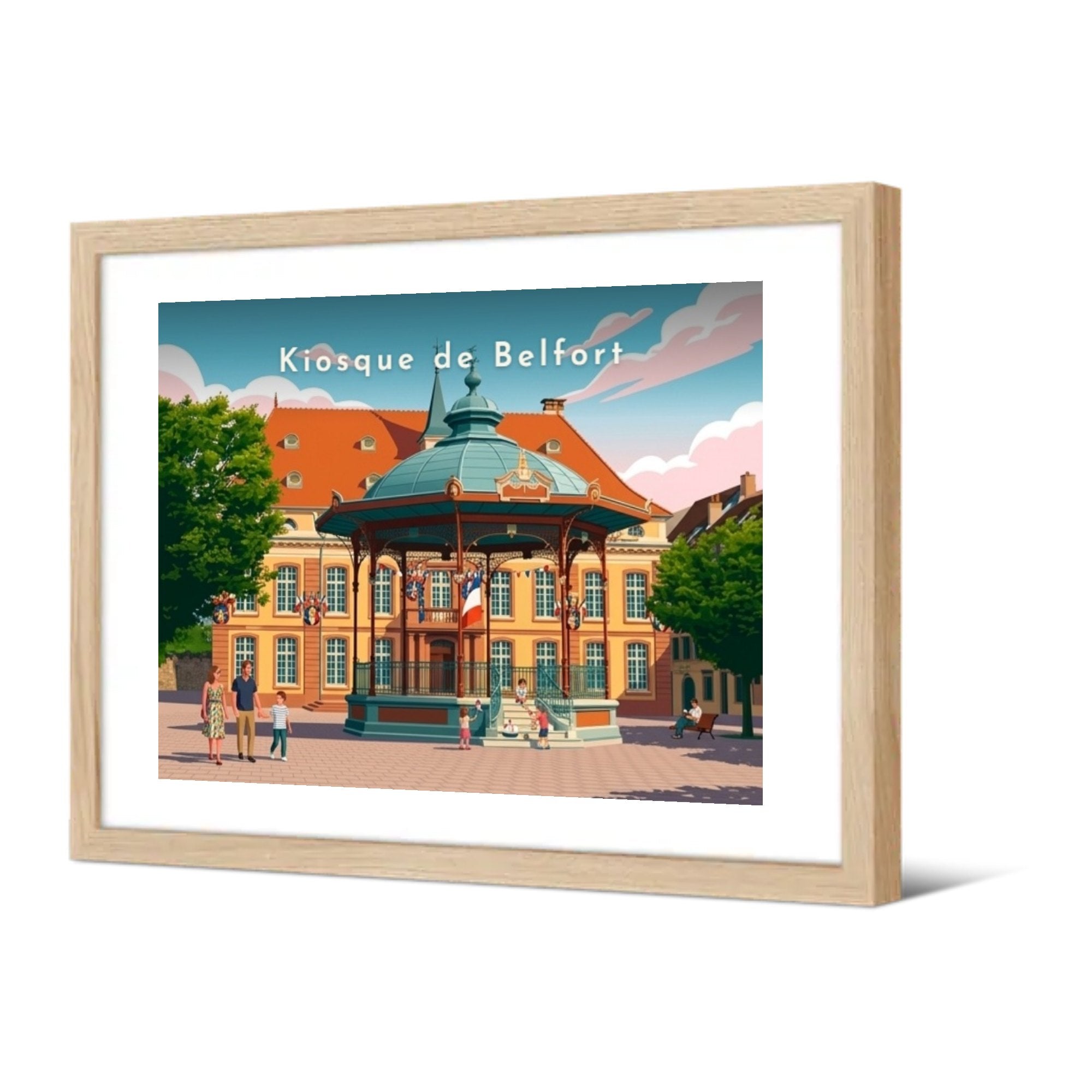 Kiosque de Belfort — Pôdevache, encadrée, vue de trois quarts