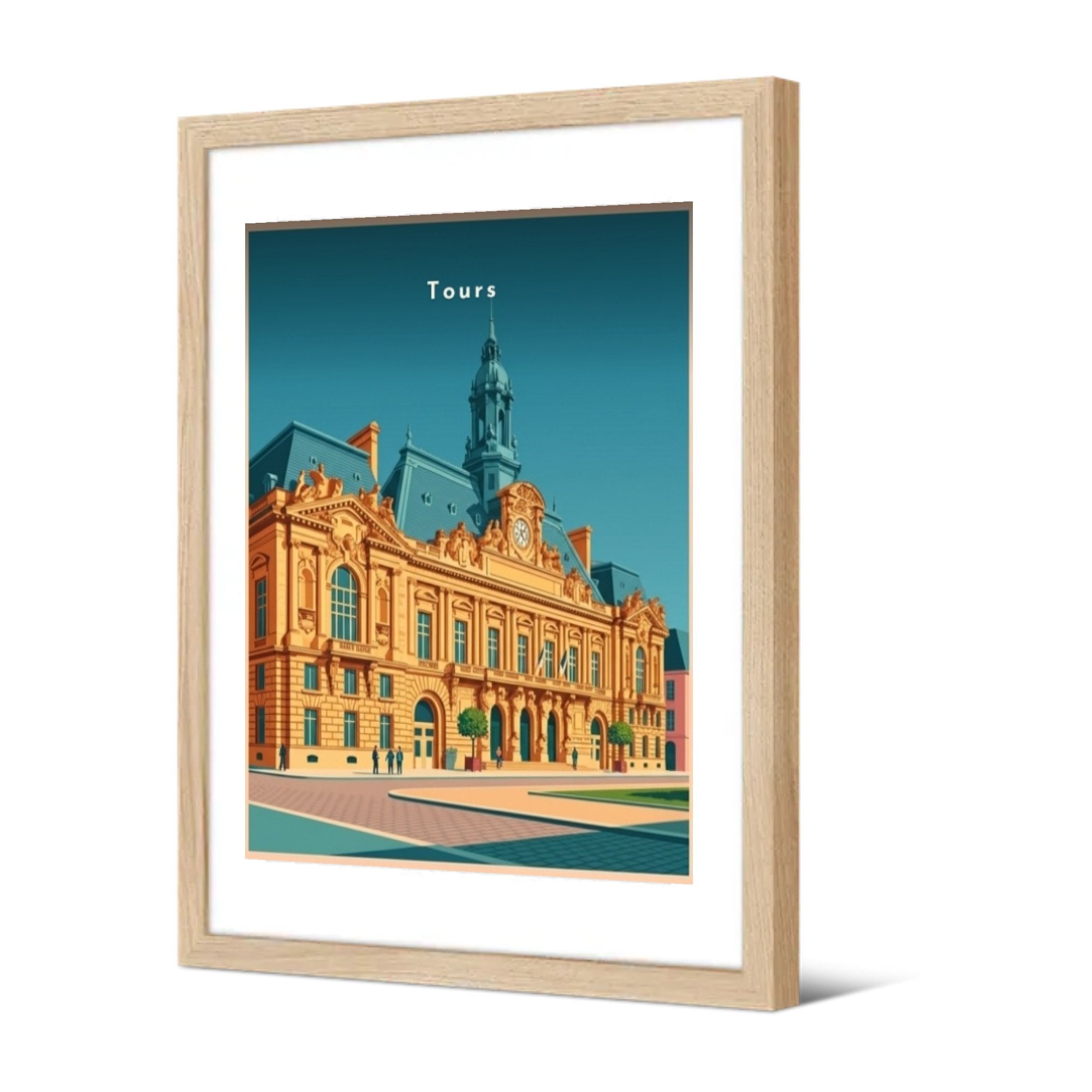 Façade de l'Hôtel de Ville — Pôdevache, encadrée, vue de trois quarts