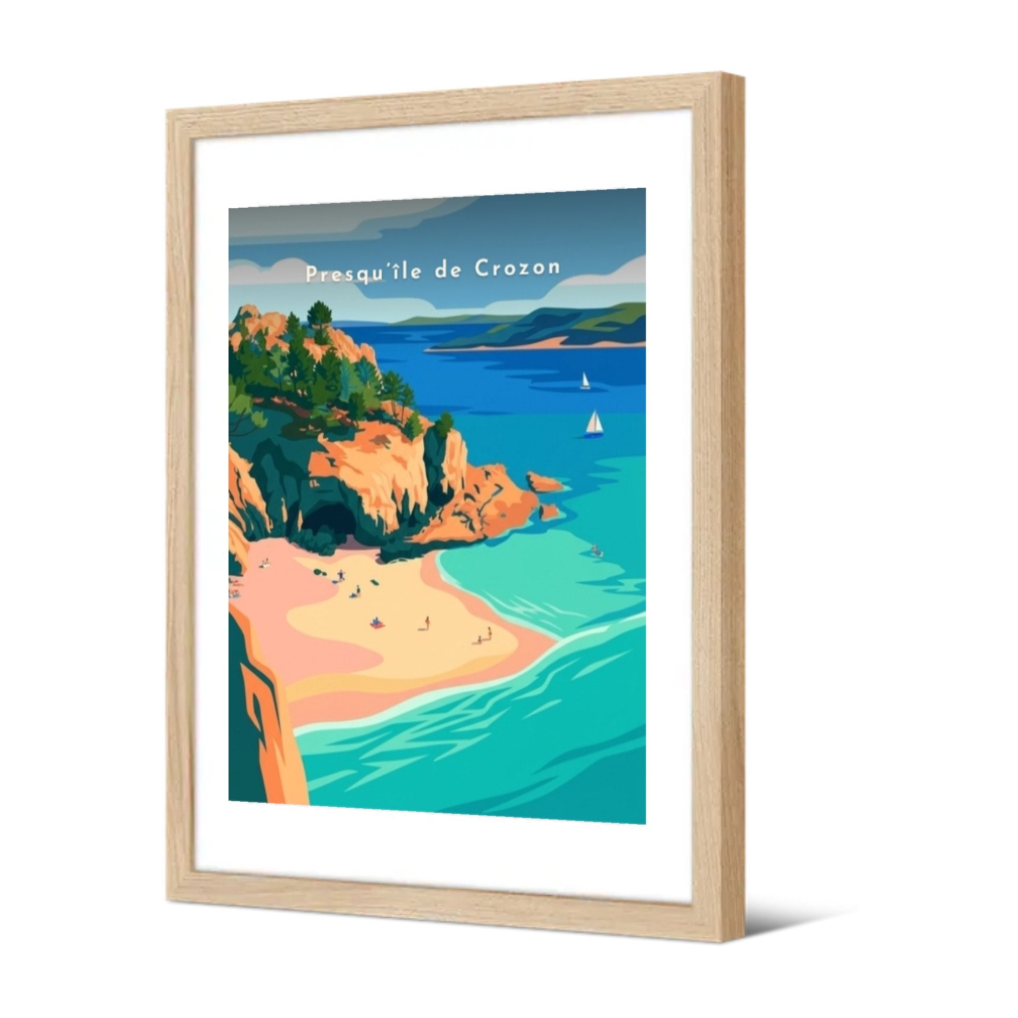 Presqu’île de Crozon — Pôdevache, encadrée, vue de trois quarts