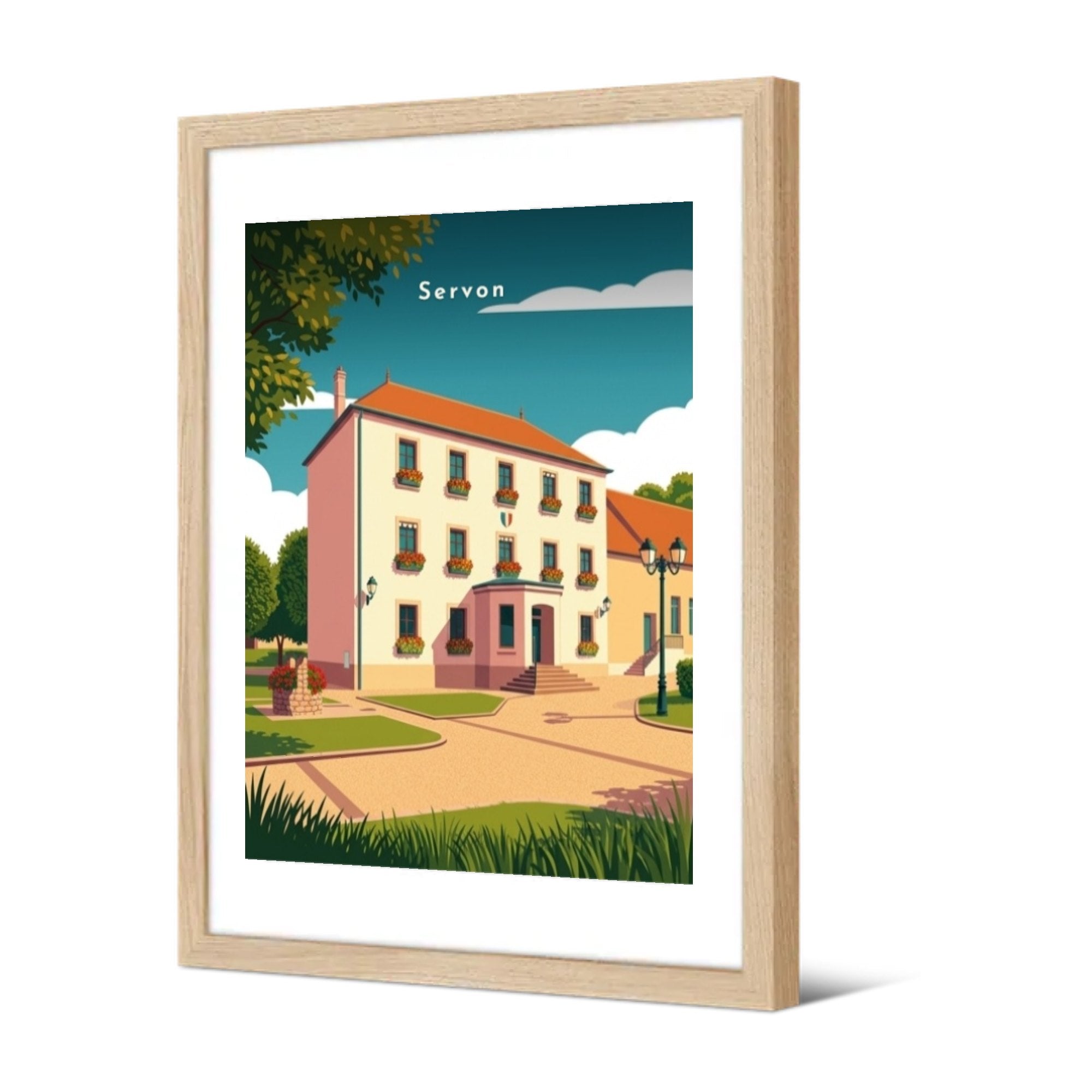 La Mairie — Pôdevache, encadrée, vue de trois quarts