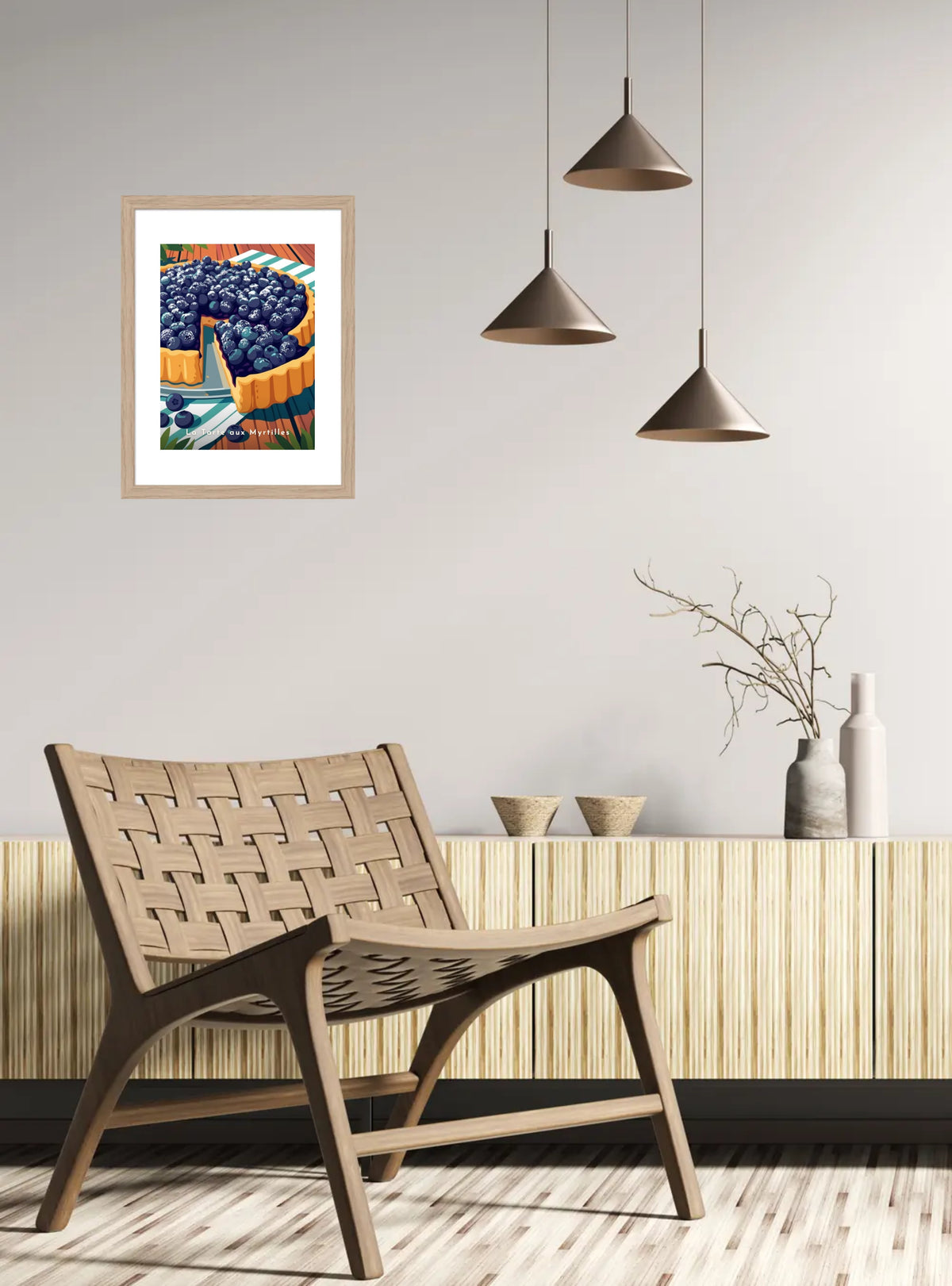 La Tarte aux Myrtilles — Pôdevache, en situation sur un mur