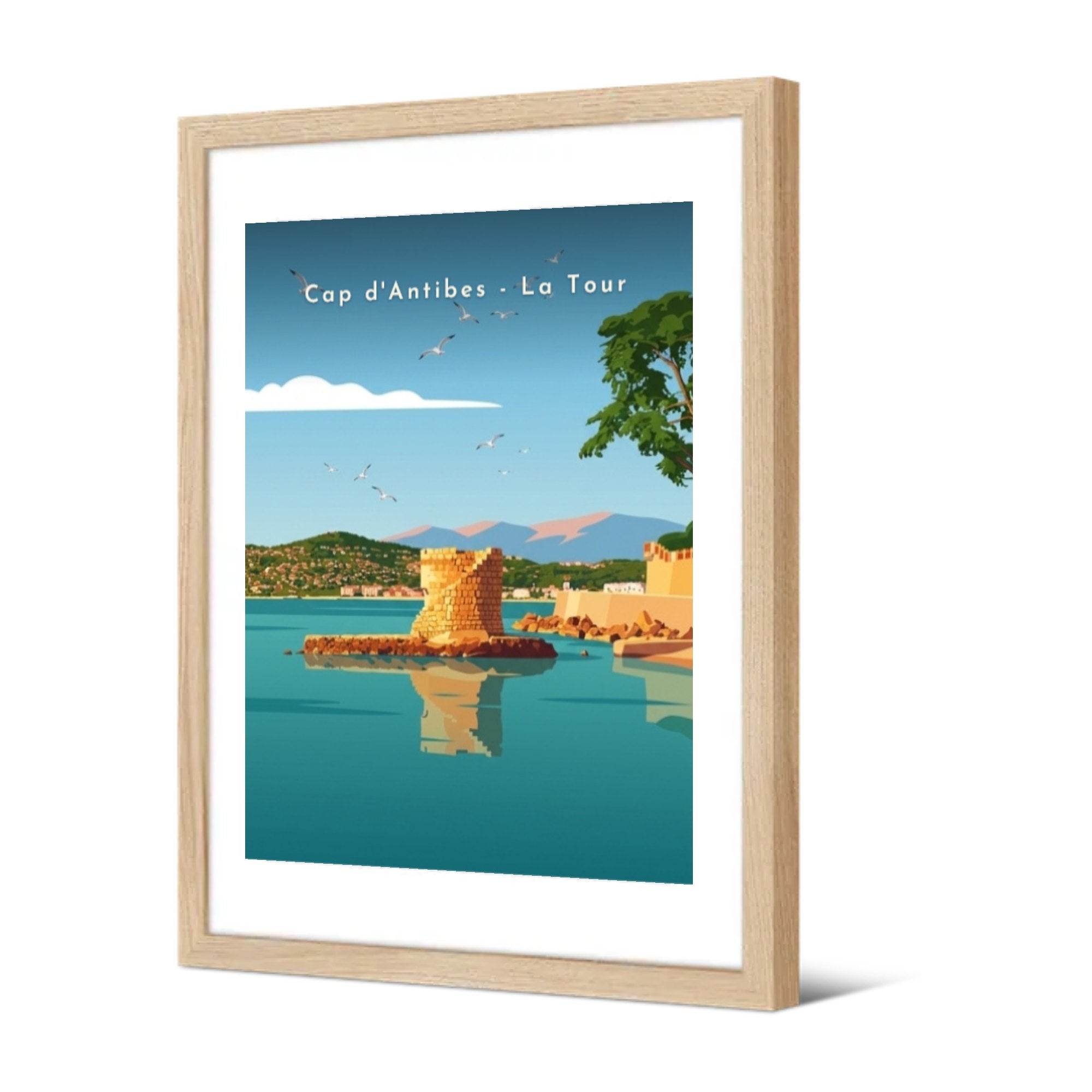 Cap d'Antibes - La Tour — Pôdevache, encadrée, vue de trois quarts