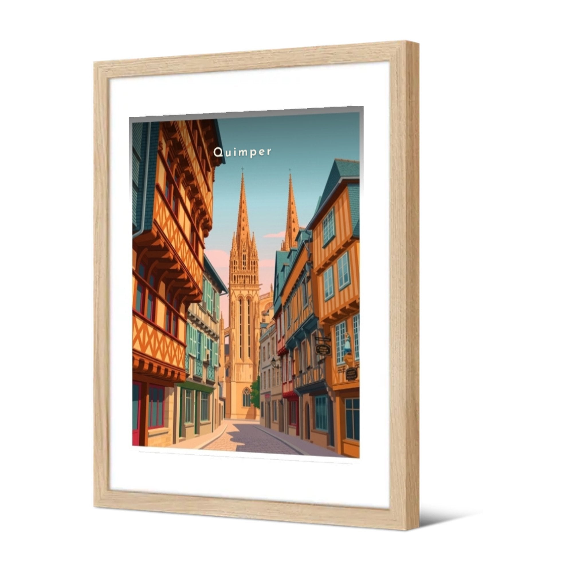 Perspective de la rue Kéréon — Pôdevache, encadrée, vue de trois quarts