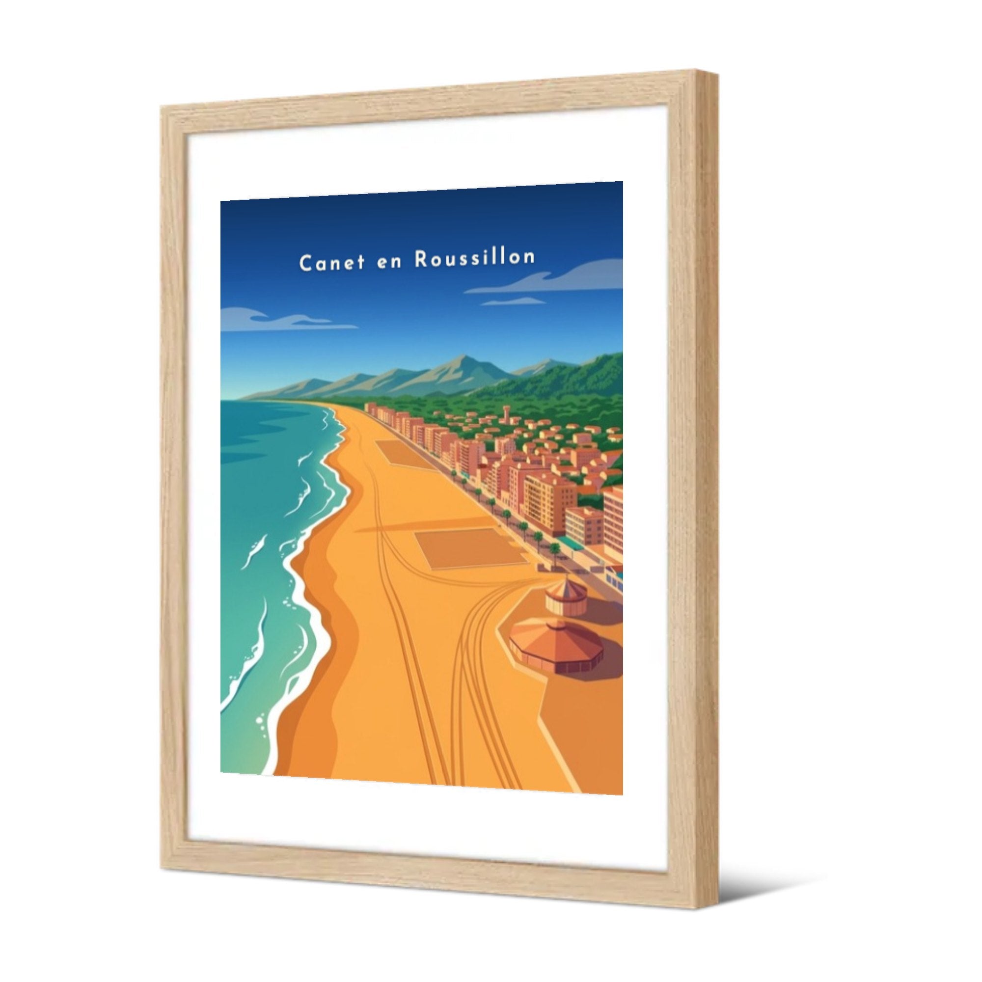 Canet-Plage — Pôdevache, encadrée, vue de trois quarts
