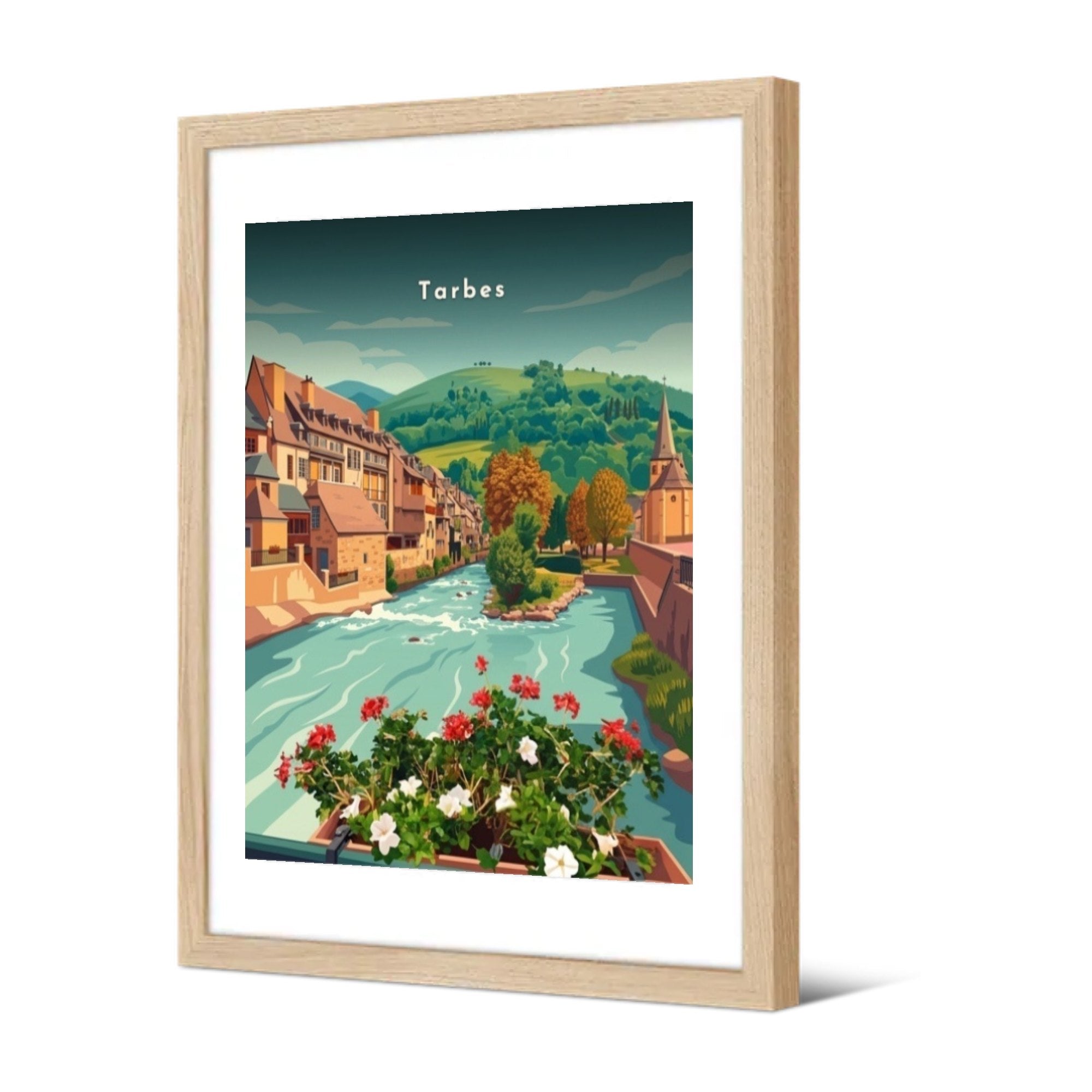 Les berges de la rivière — Pôdevache, encadrée, vue de trois quarts