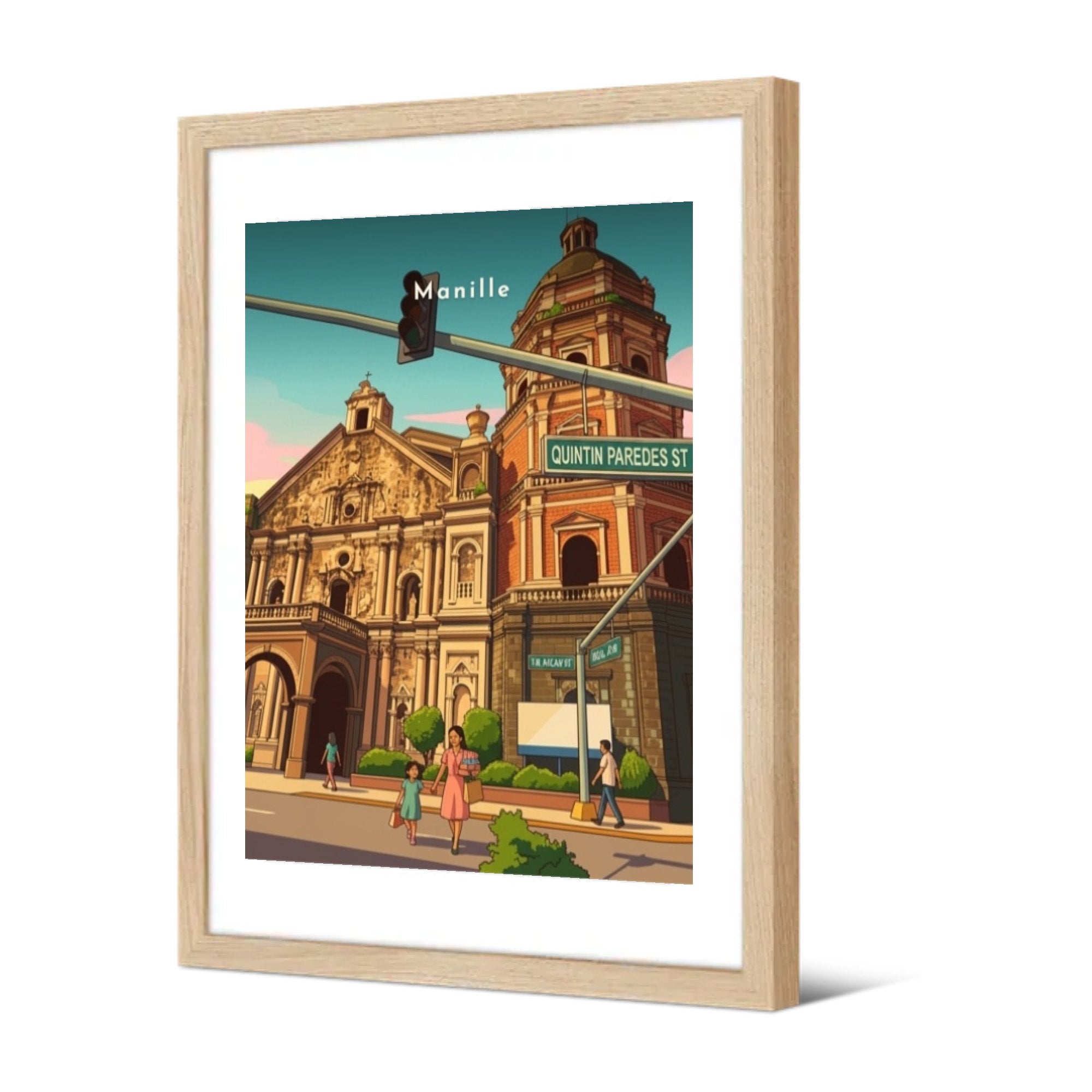 Église de Binondo — Pôdevache, encadrée, vue de trois quarts
