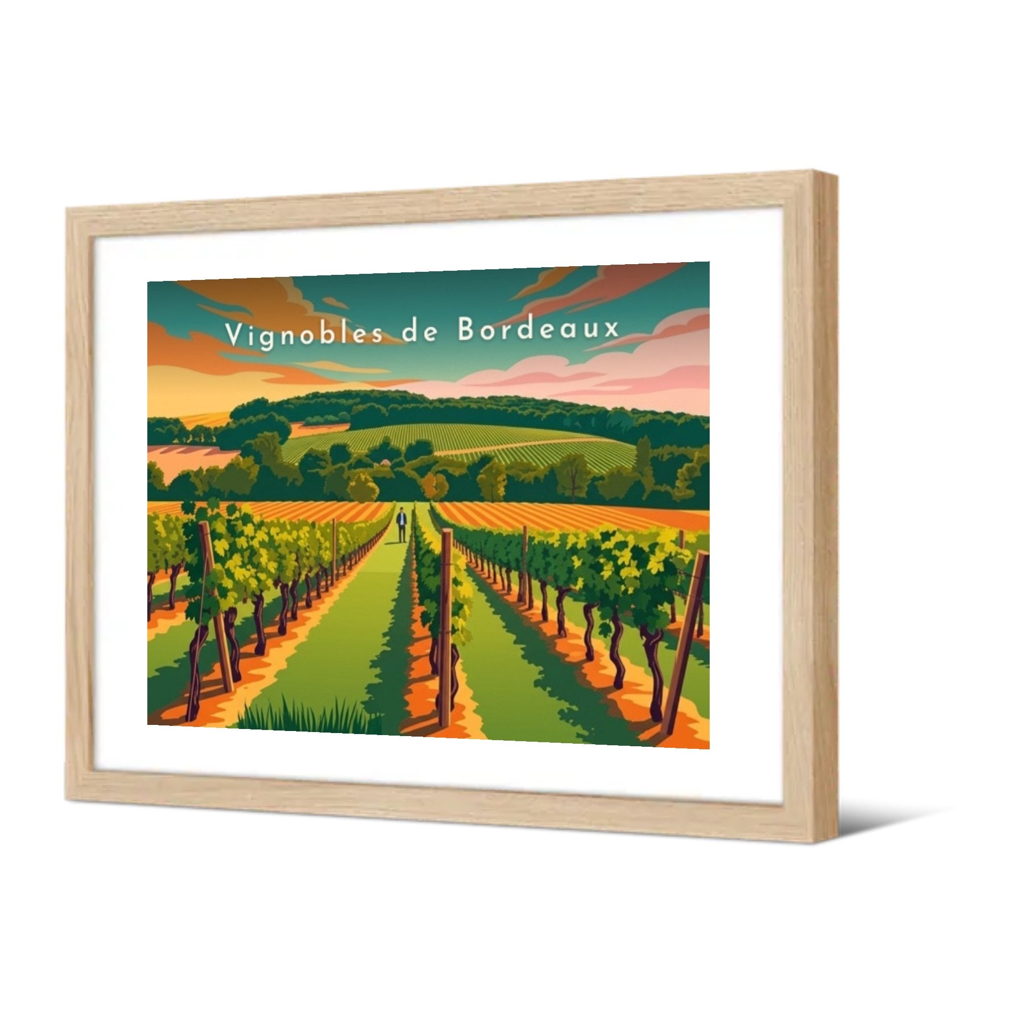 Vignobles de Bordeaux — Pôdevache, encadrée, vue de trois quarts