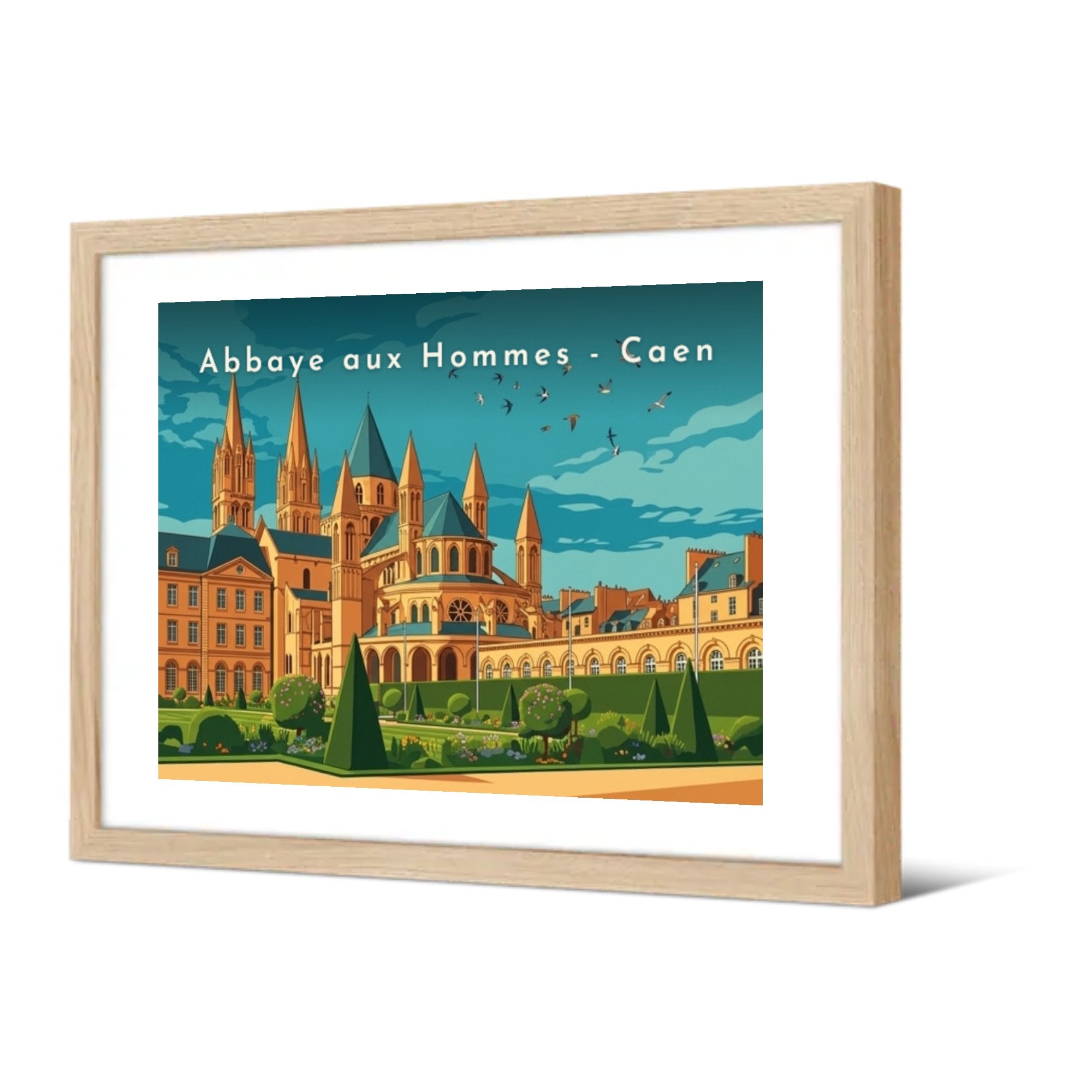 Abbaye aux Hommes - Caen — Pôdevache, encadrée, vue de trois quarts