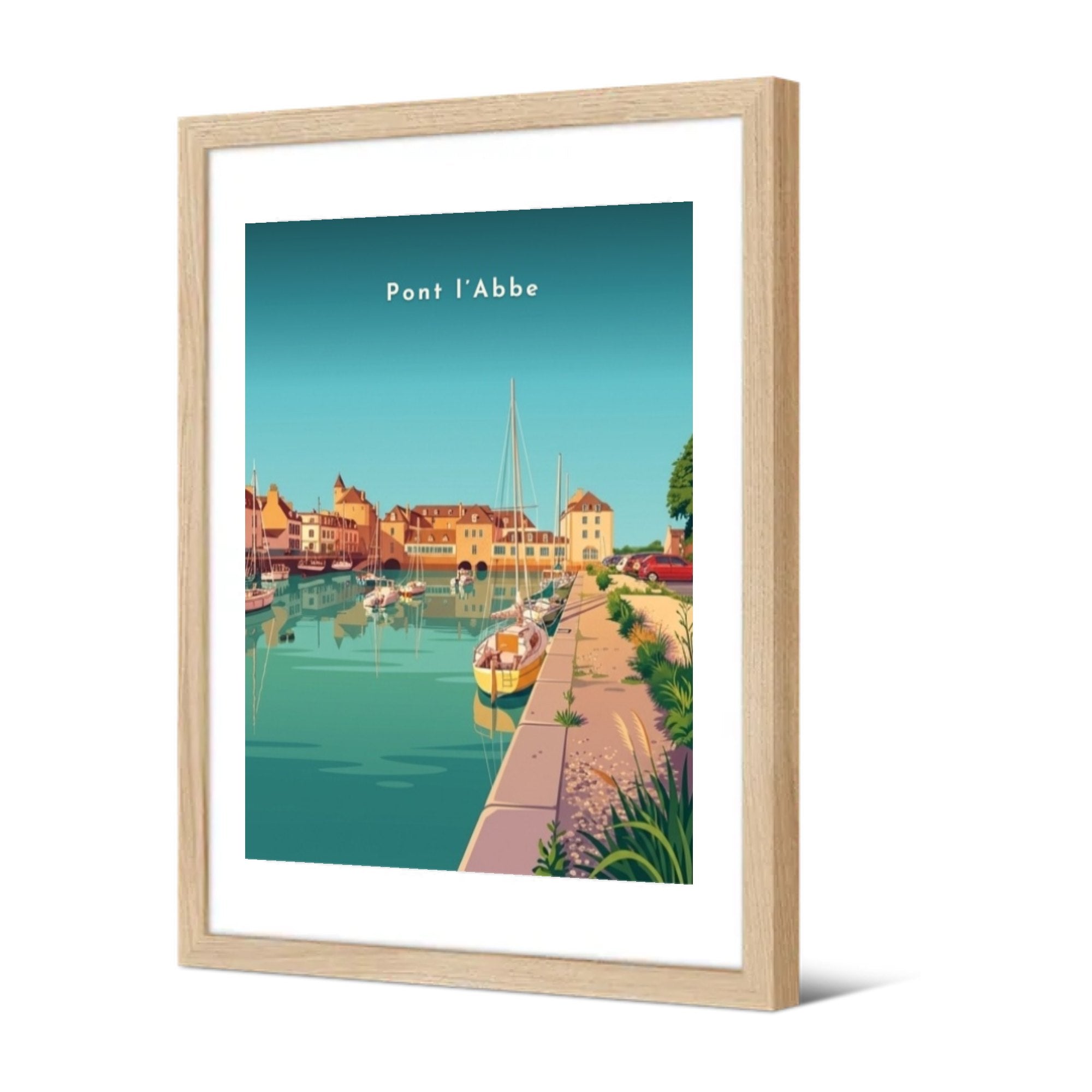 Le port et le pont habité — Pôdevache, encadrée, vue de trois quarts