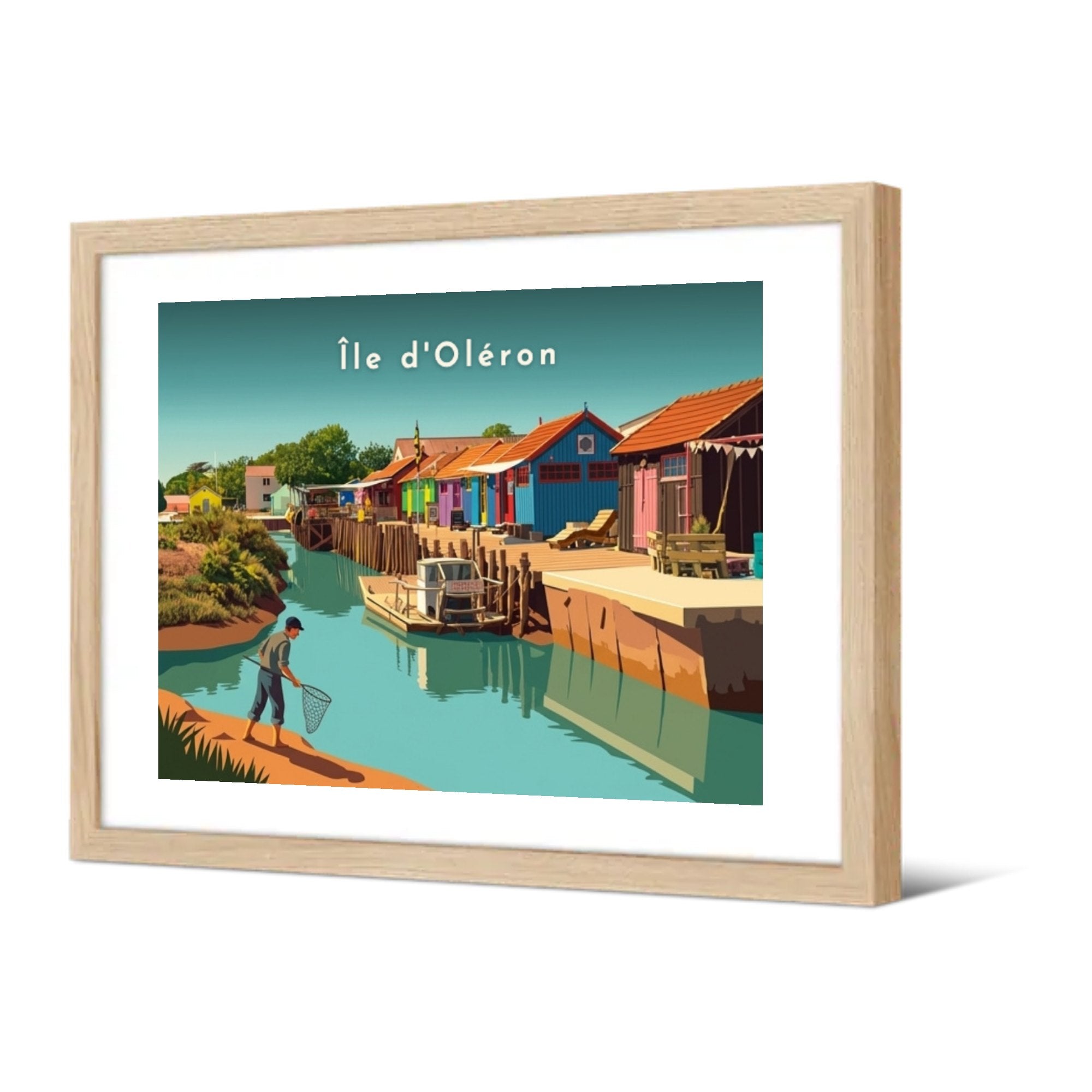 Île d'Oléron — Pôdevache, encadrée, vue de trois quarts