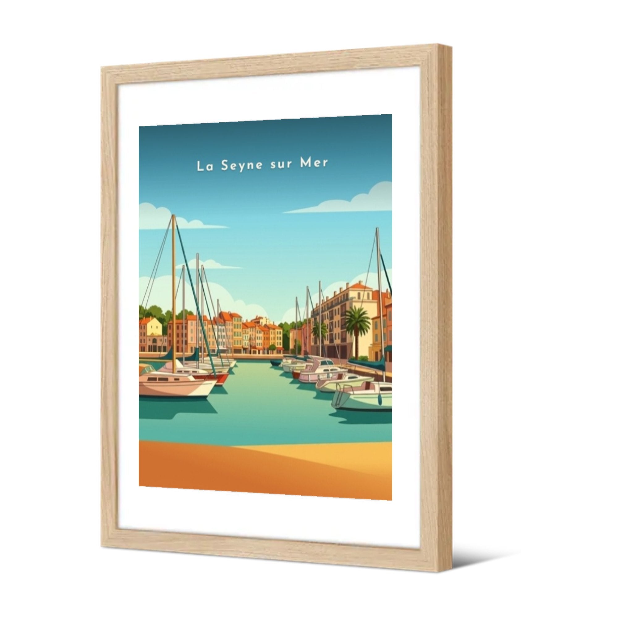 Le bassin du port — Pôdevache, encadrée, vue de trois quarts