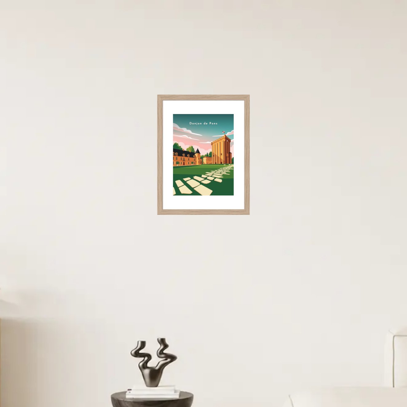 Donjon de Pons — Pôdevache, en situation sur un mur