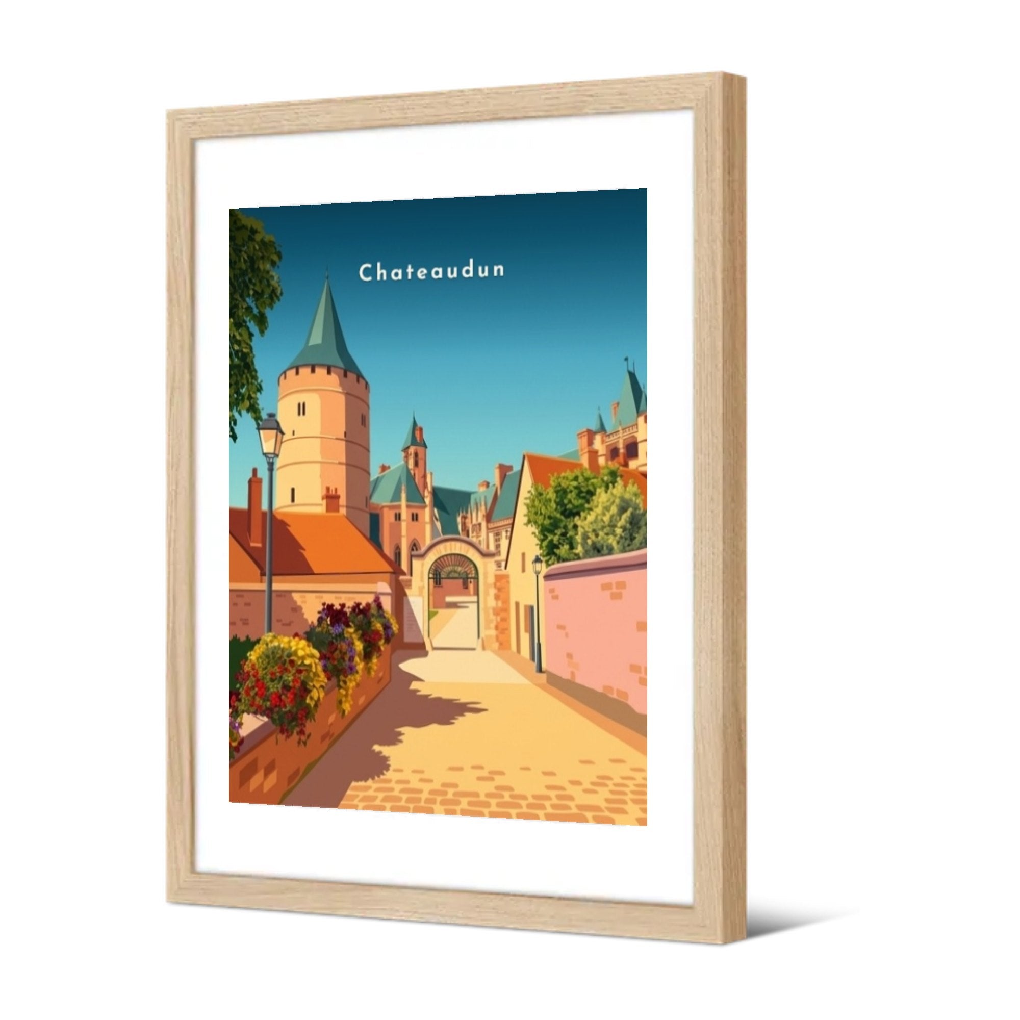 Le donjon du château — Pôdevache, encadrée, vue de trois quarts