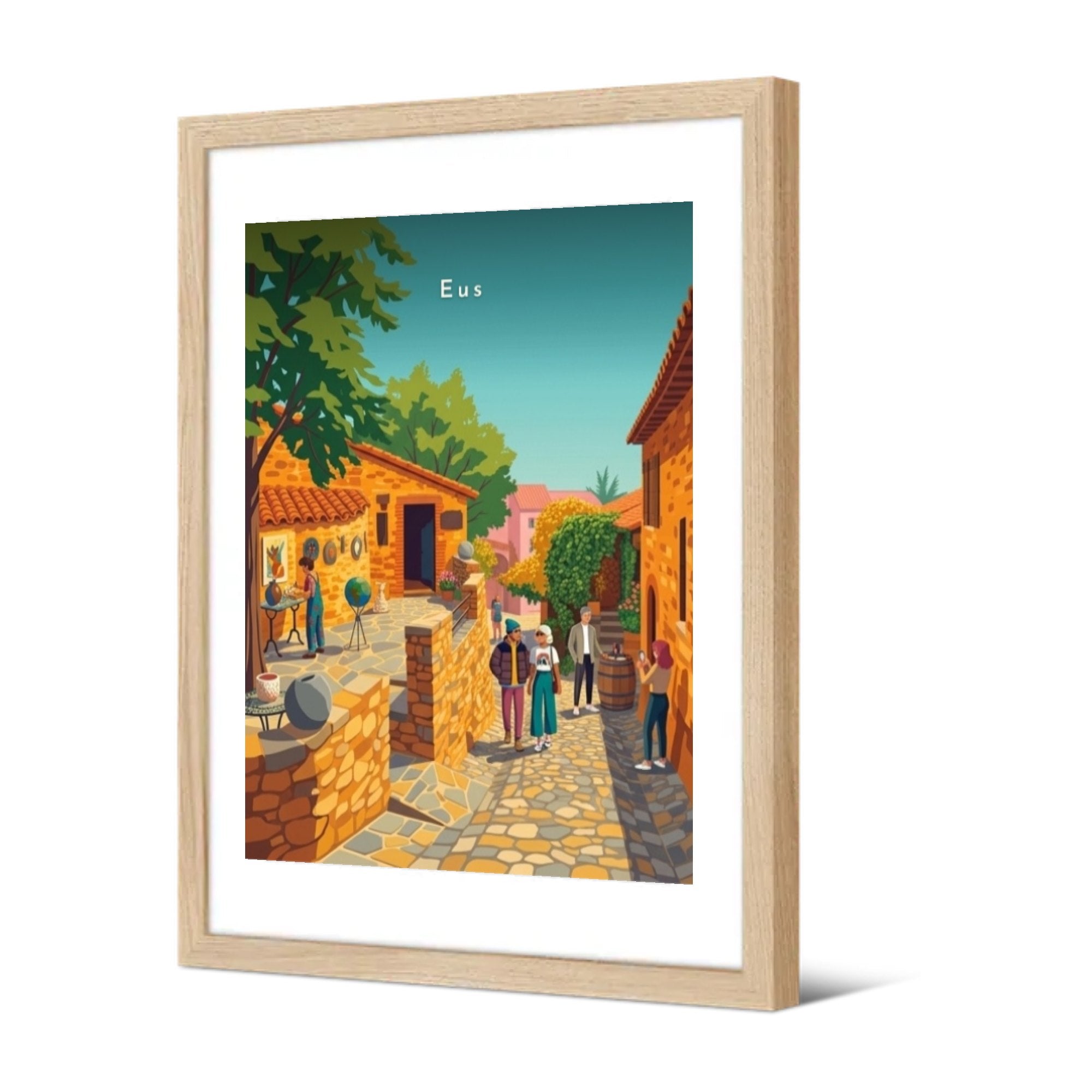 Ruelles pavées et ateliers d'artistes — Pôdevache, encadrée, vue de trois quarts