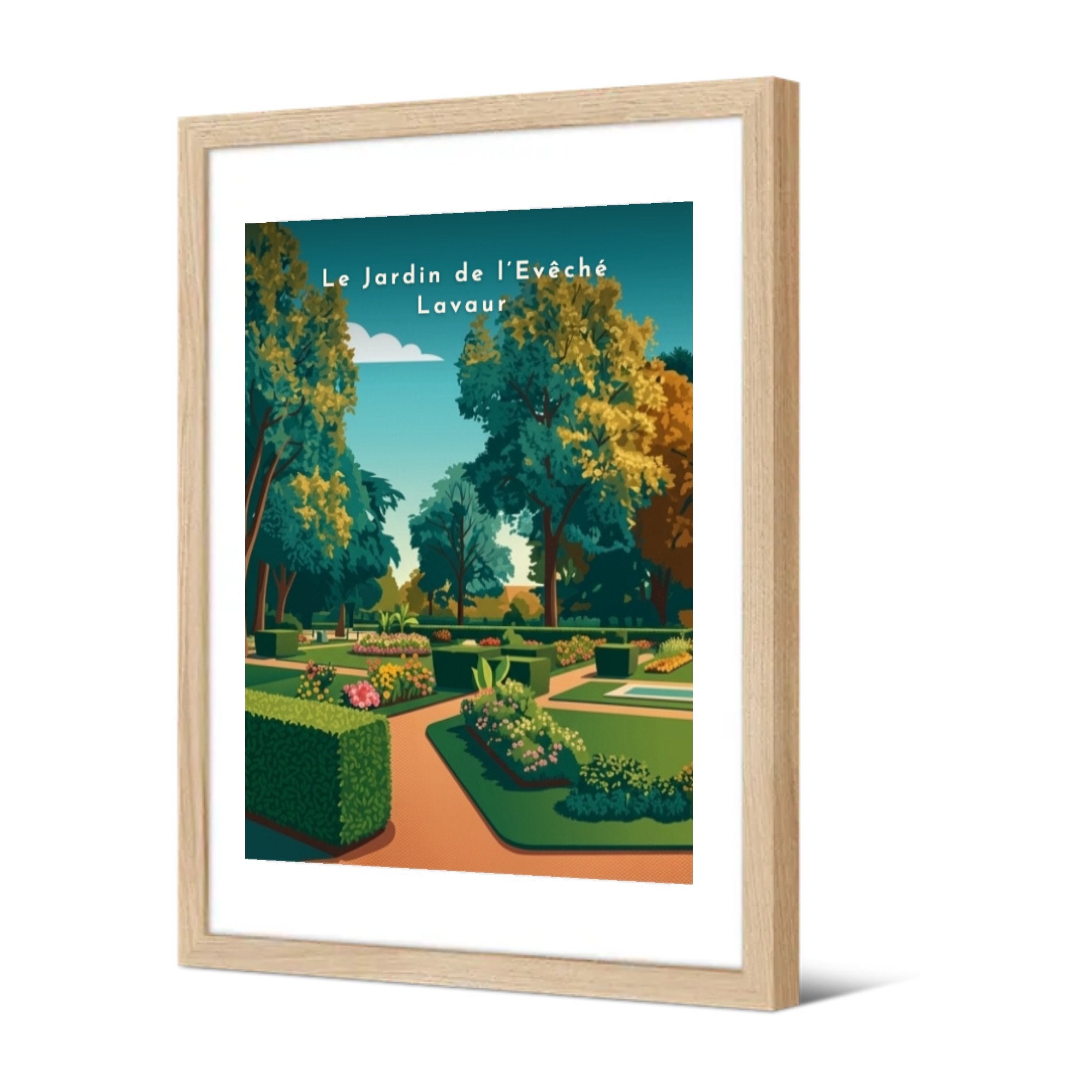 Le Jardin de l’Évêché Lavaur — Pôdevache, encadrée, vue de trois quarts