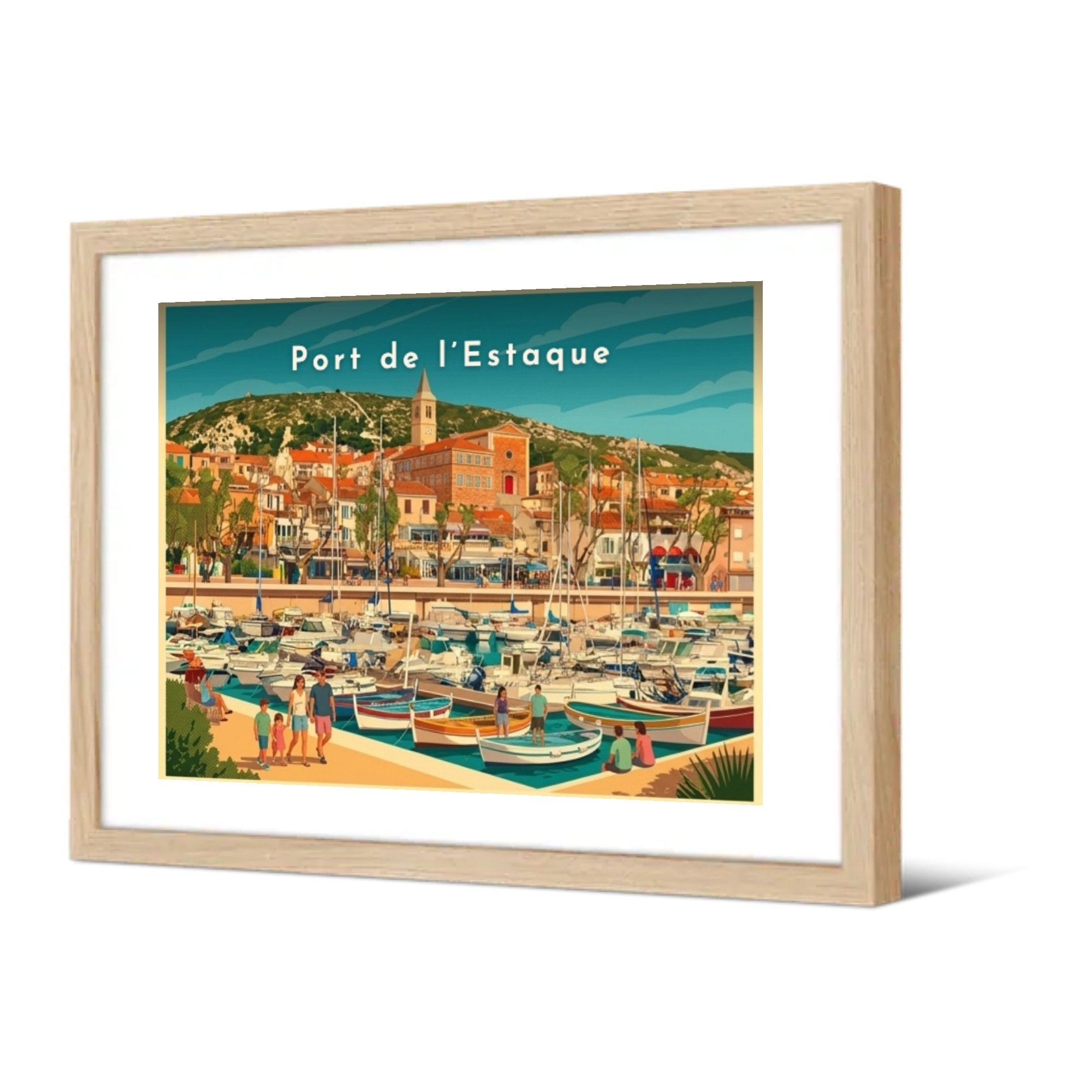 Port de l’Estaque — Pôdevache, encadrée, vue de trois quarts
