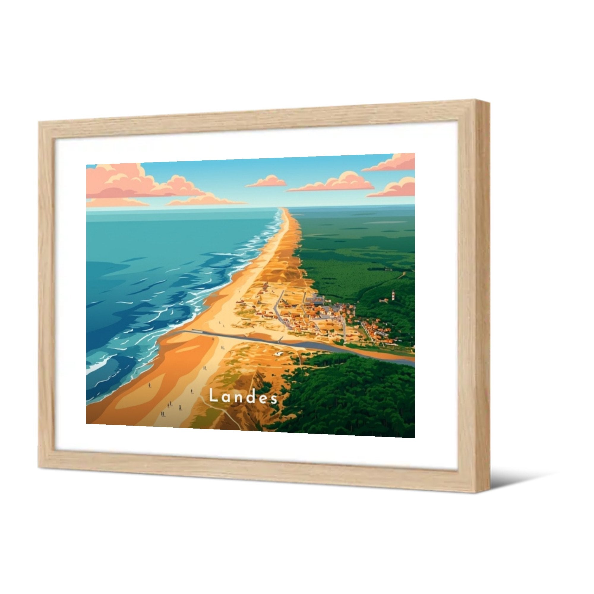 Landes — Pôdevache, encadrée, vue de trois quarts