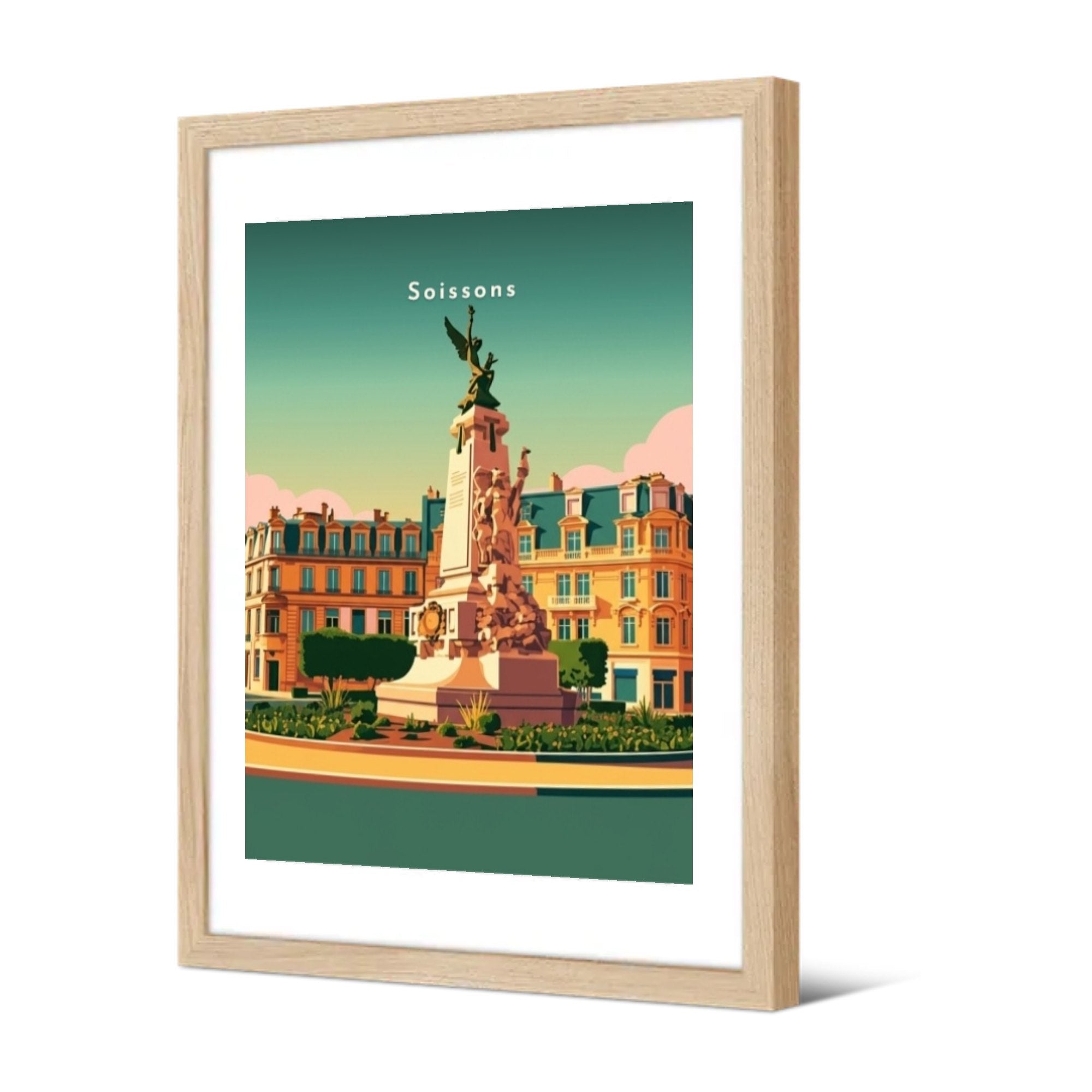 Place de la République — Pôdevache, encadrée, vue de trois quarts