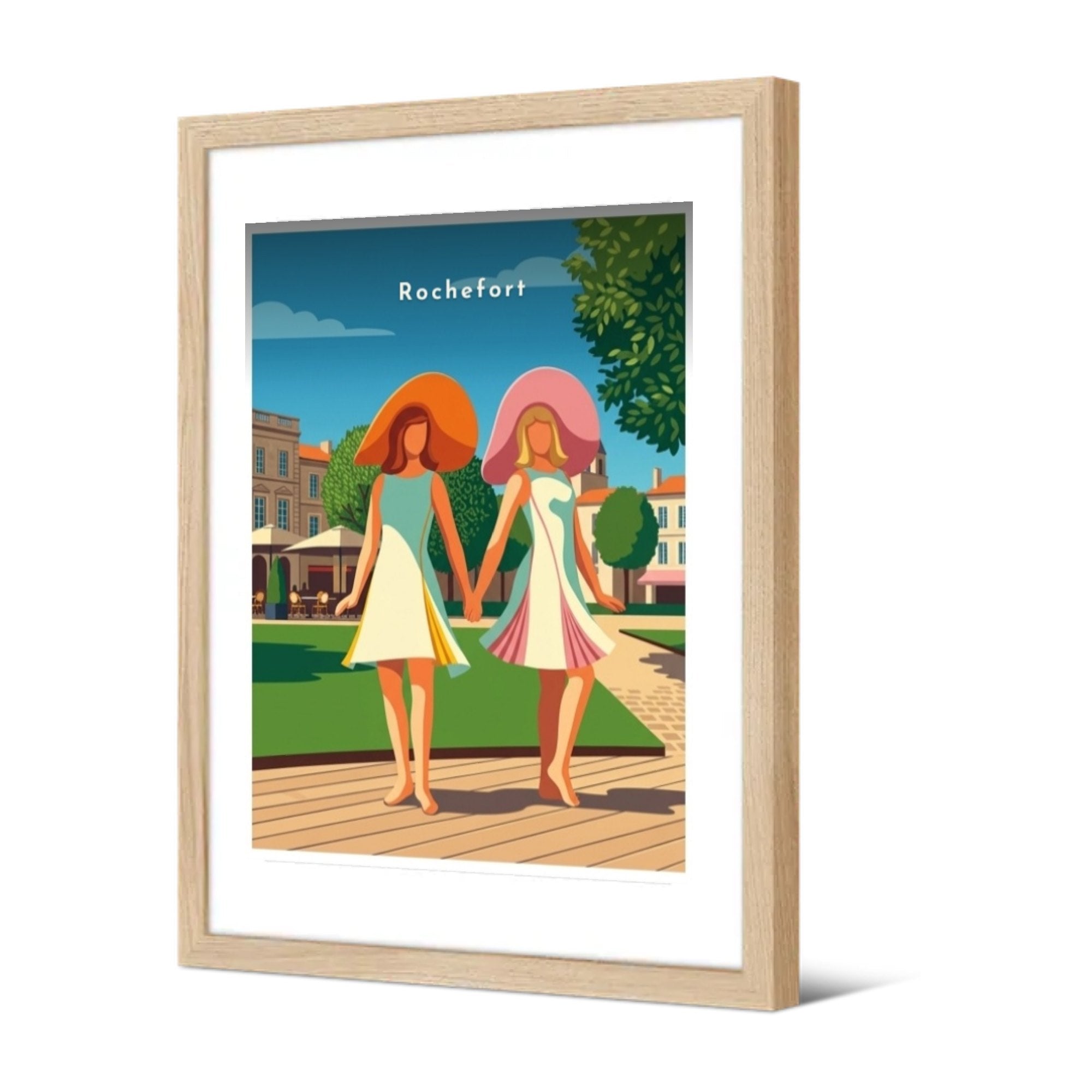 Les Demoiselles, place Colbert — Pôdevache, encadrée, vue de trois quarts