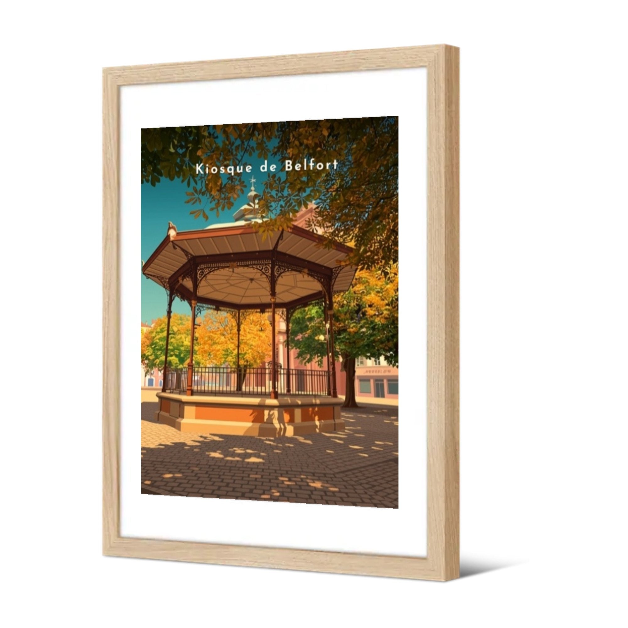 Kiosque de Belfort — Pôdevache, encadrée, vue de trois quarts