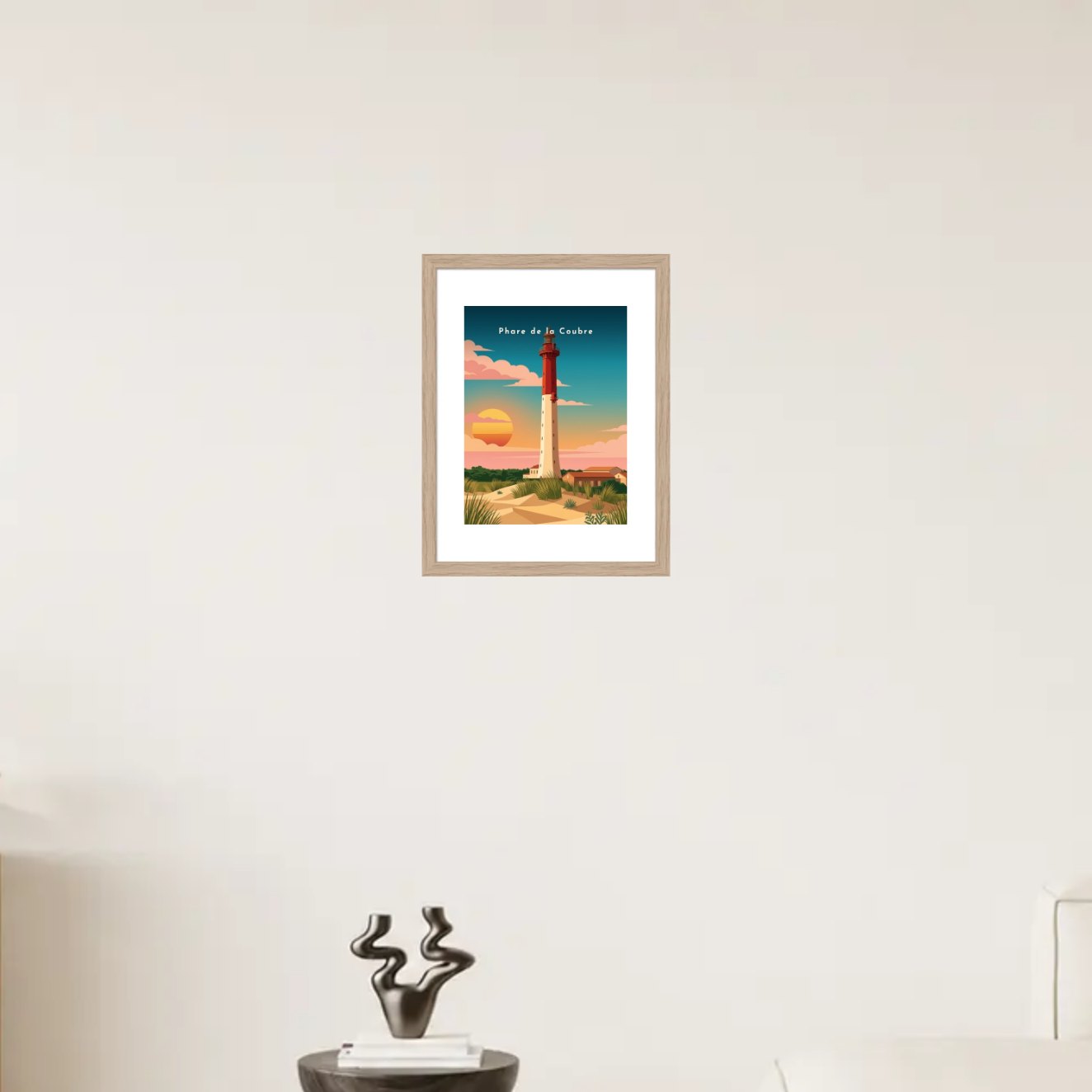 Phare de la Coubre — Pôdevache, en situation sur un mur