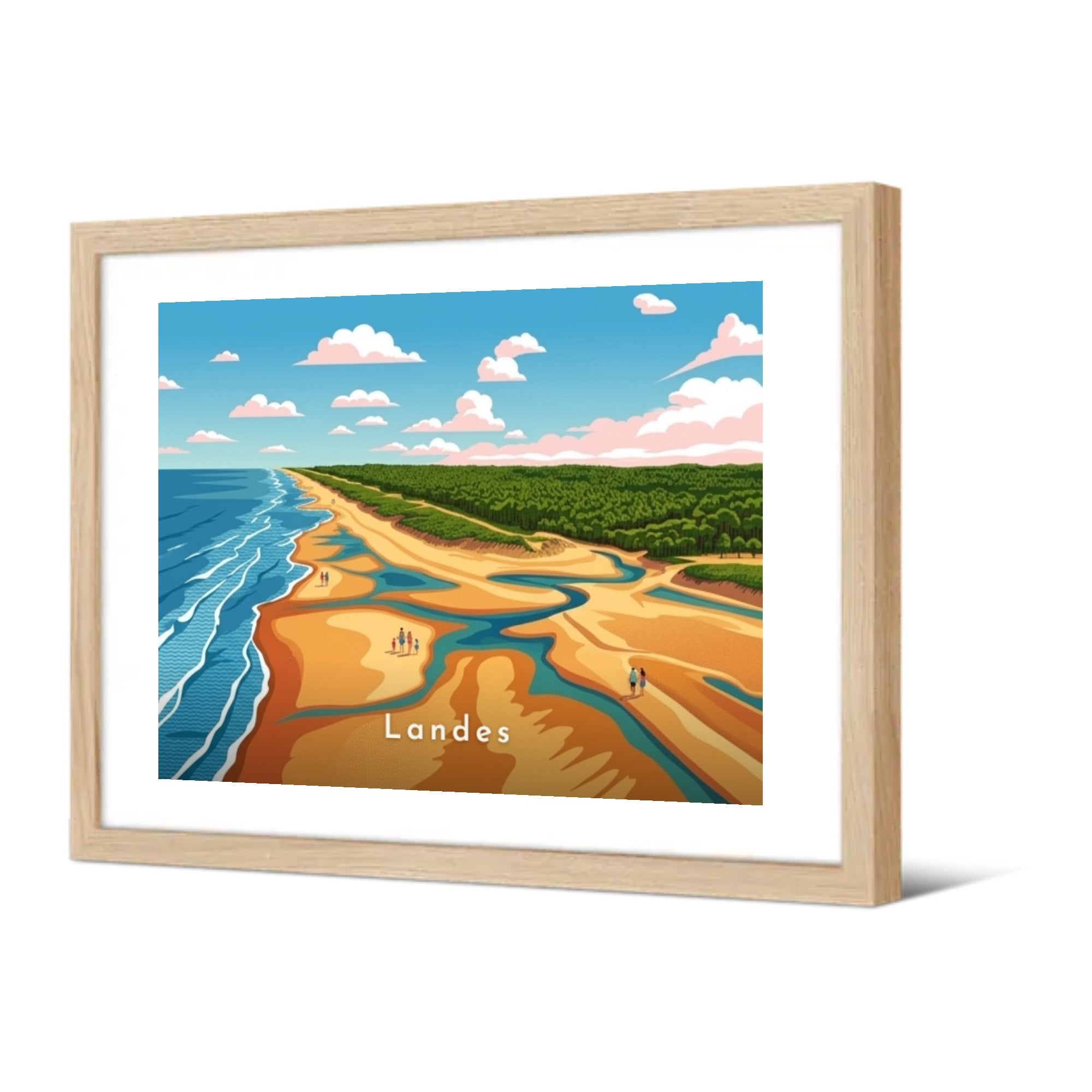 Landes — Pôdevache, encadrée, vue de trois quarts