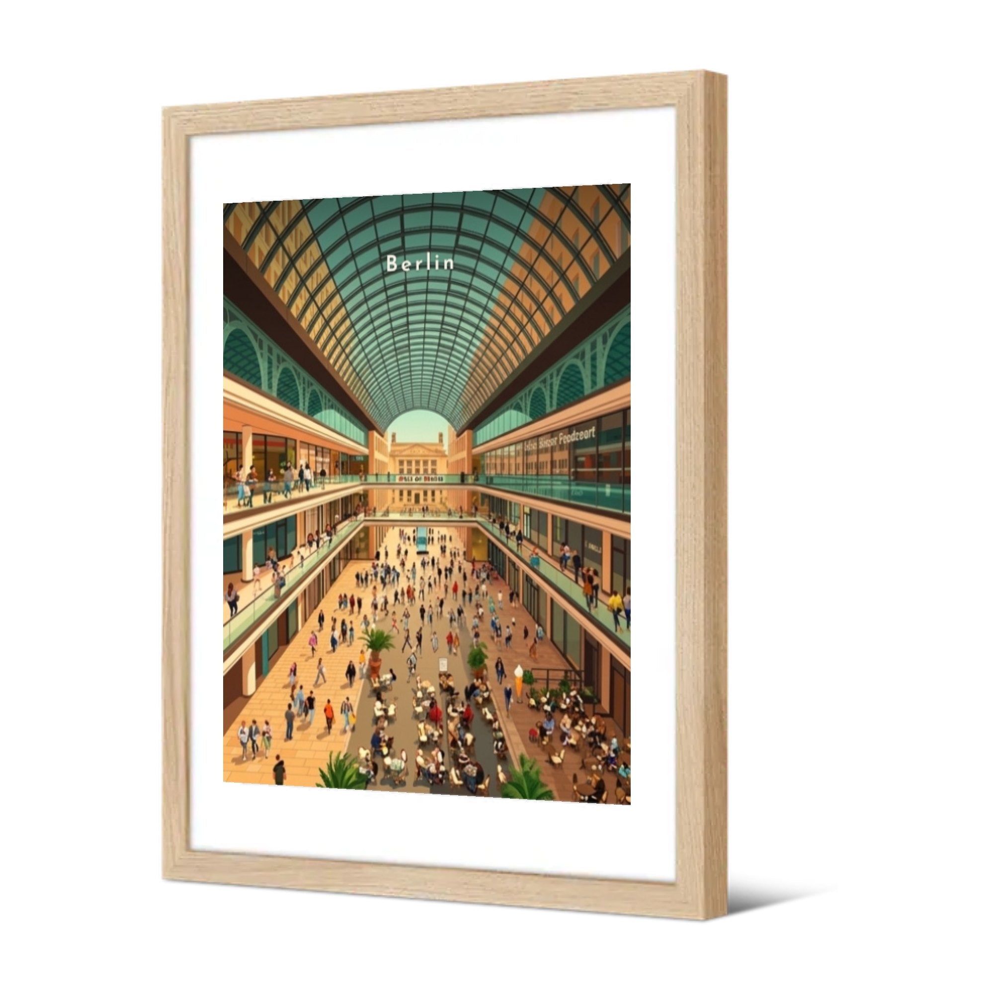 Mall of Berlin — Pôdevache, encadrée, vue de trois quarts
