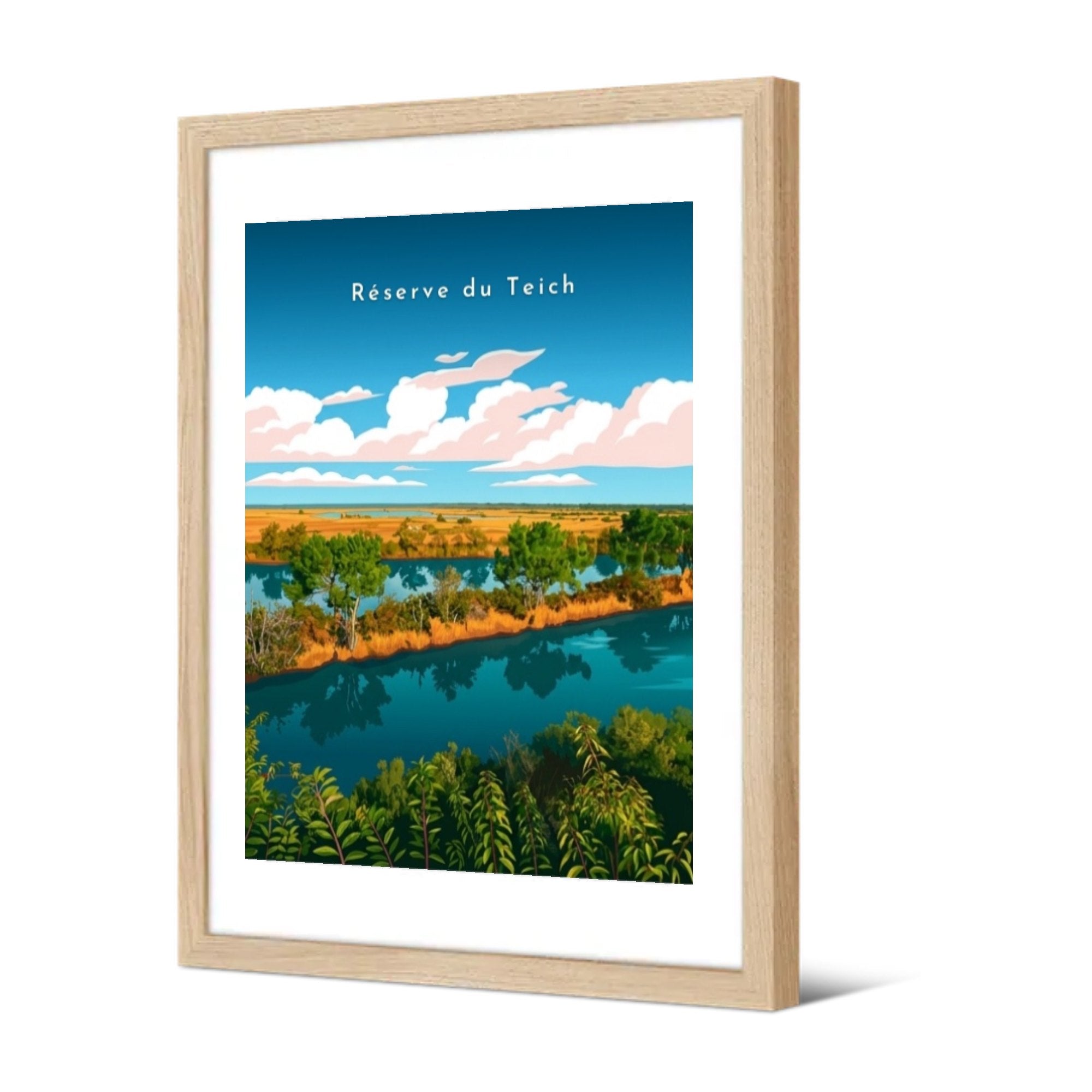 Réserve du Teich — Pôdevache, encadrée, vue de trois quarts