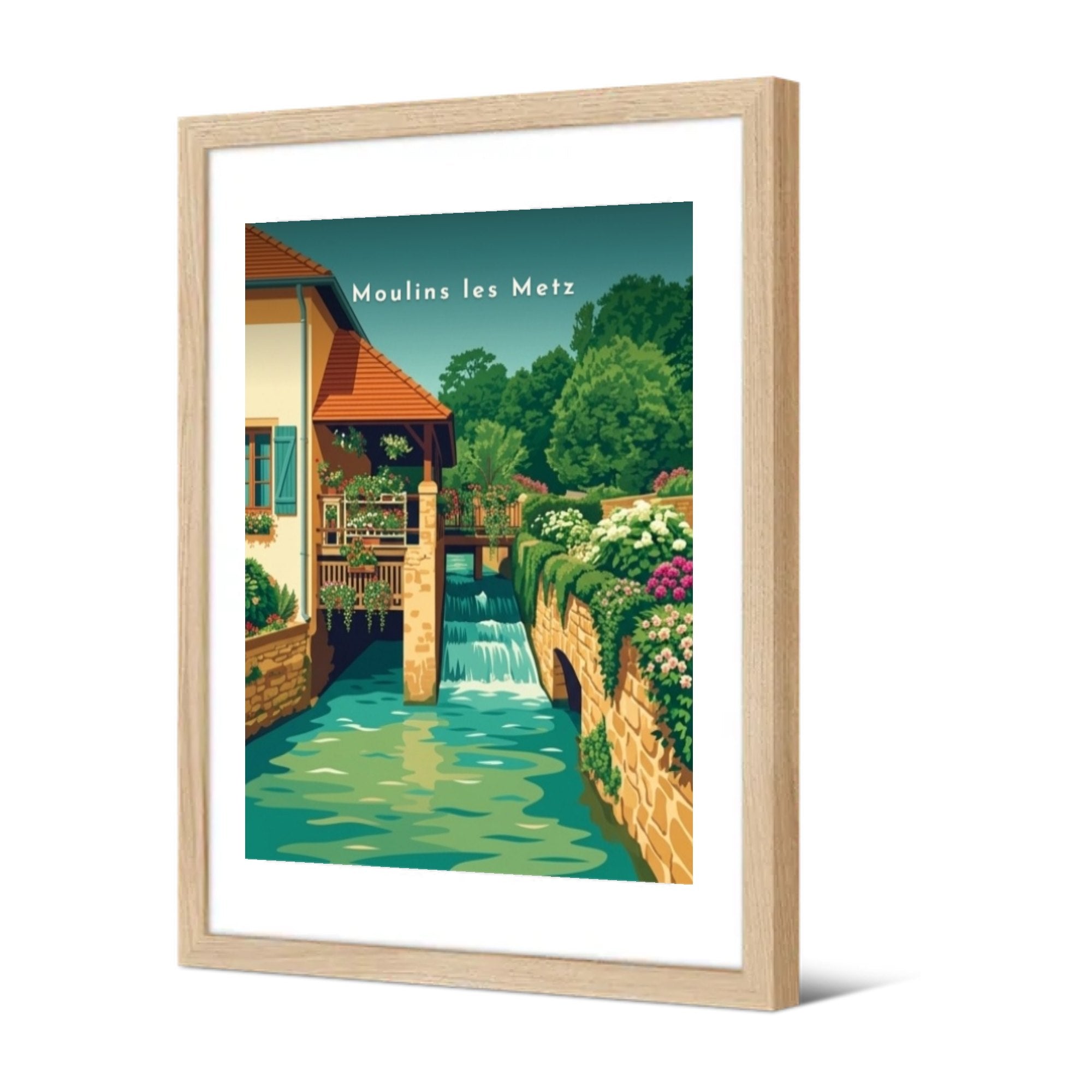 Le bief du moulin — Pôdevache, encadrée, vue de trois quarts
