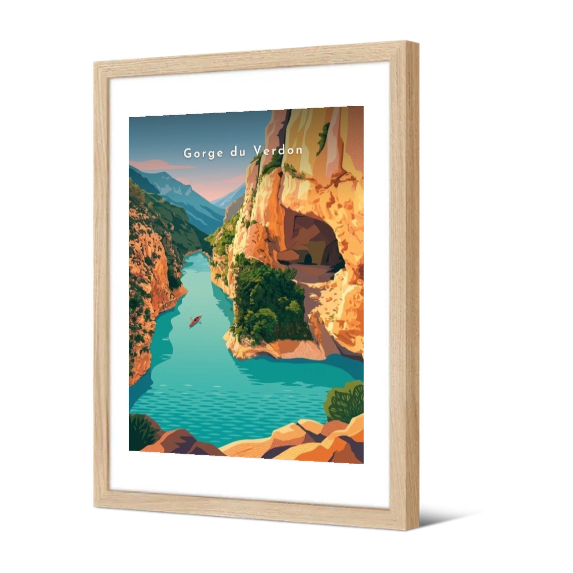 Gorge du Verdon — Pôdevache, encadrée, vue de trois quarts