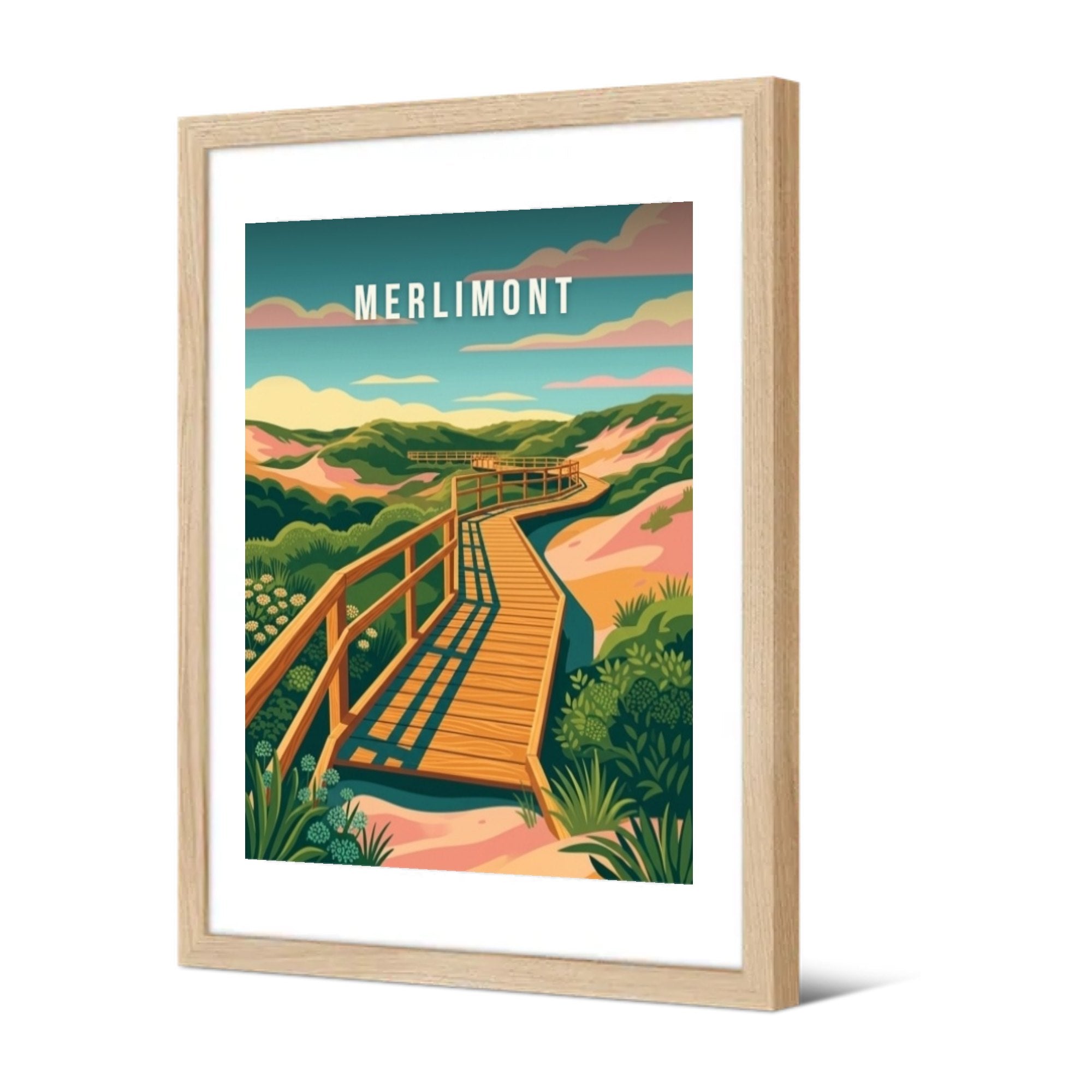 Le sentier des dunes — Pôdevache, encadrée, vue de trois quarts