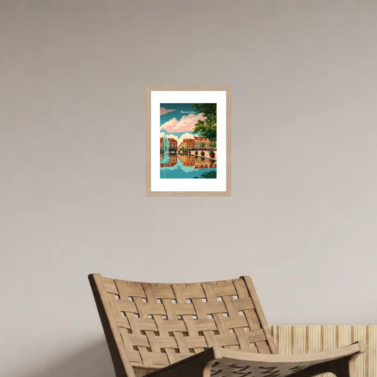 Place Jeanne-Hachette — Pôdevache, en situation sur un mur