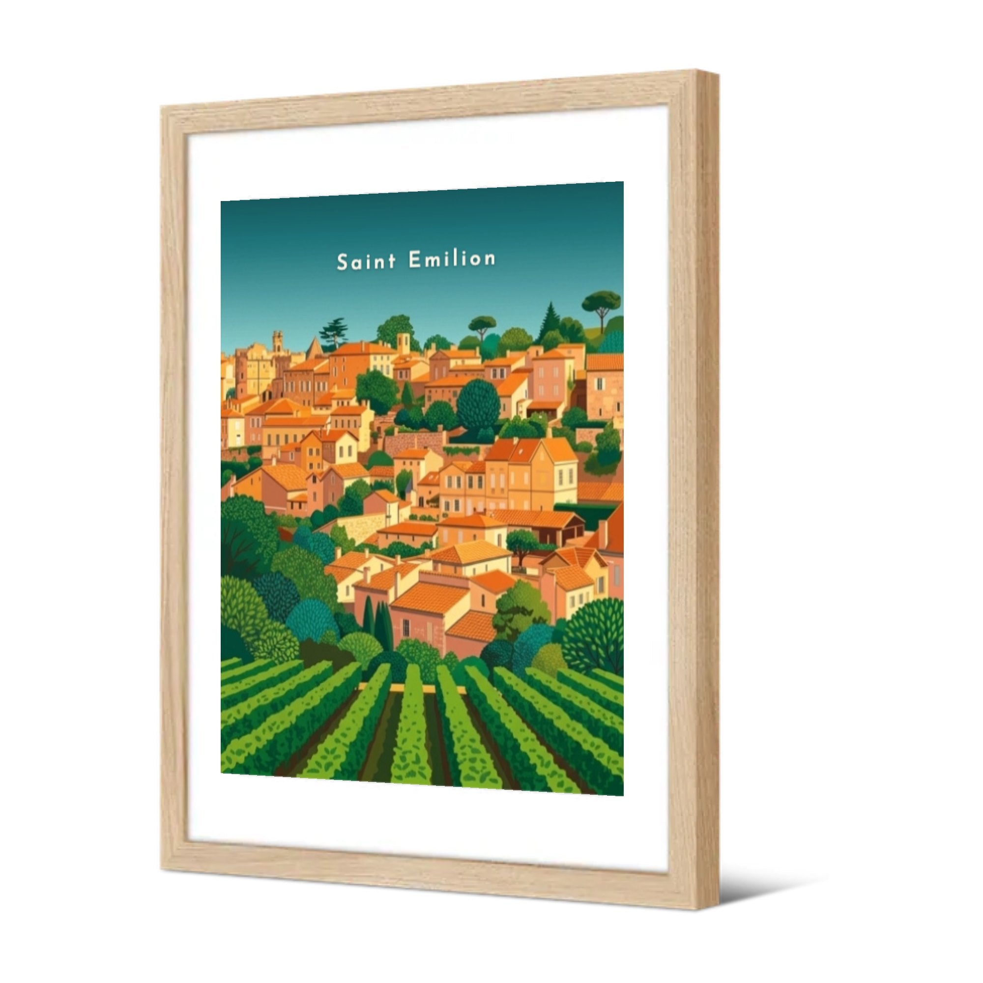 Le village depuis les vignes — Pôdevache, encadrée, vue de trois quarts