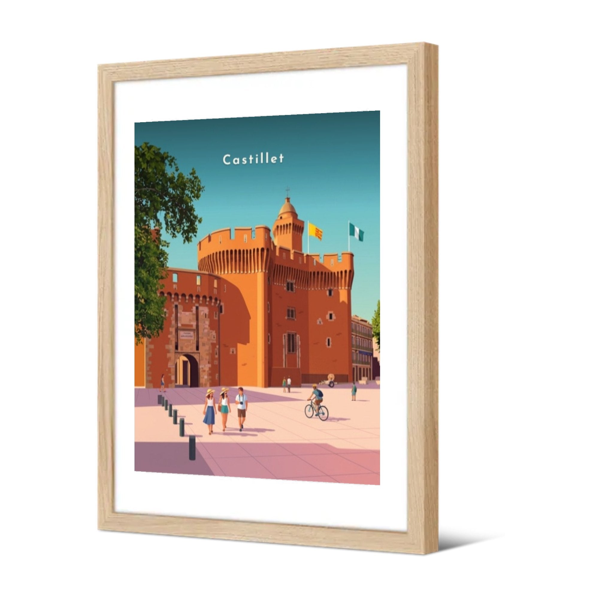 Castillet — Pôdevache, encadrée, vue de trois quarts