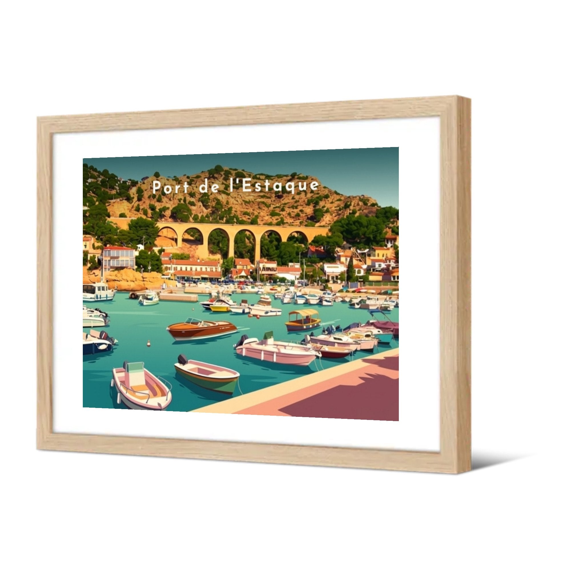 Port de l'Estaque — Pôdevache, encadrée, vue de trois quarts