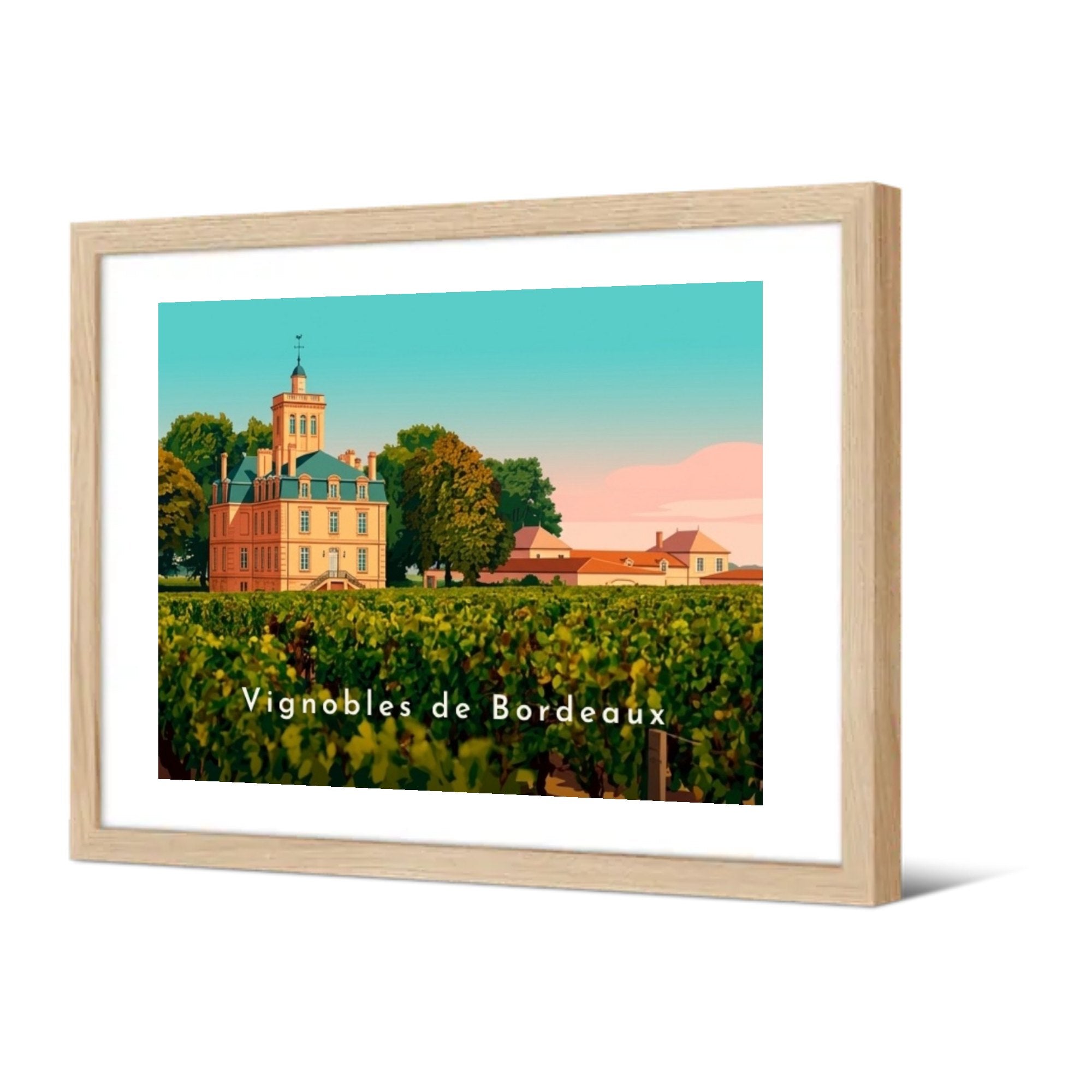 Vignobles de Bordeaux — Pôdevache, encadrée, vue de trois quarts
