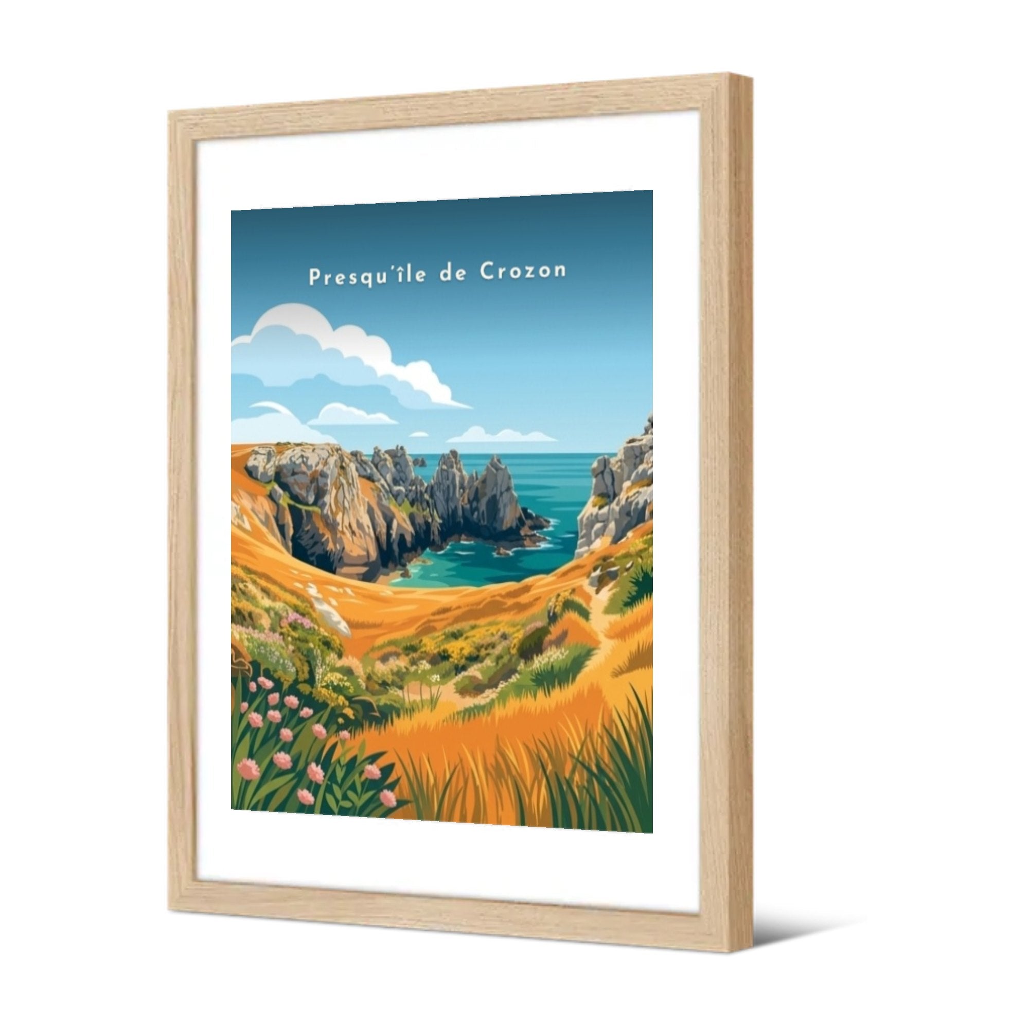 Presqu’île de Crozon — Pôdevache, encadrée, vue de trois quarts