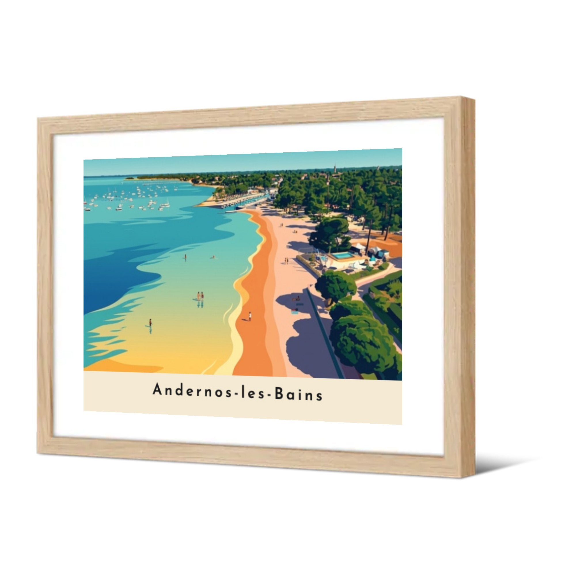 Plage du Bétey — Pôdevache, encadrée, vue de trois quarts