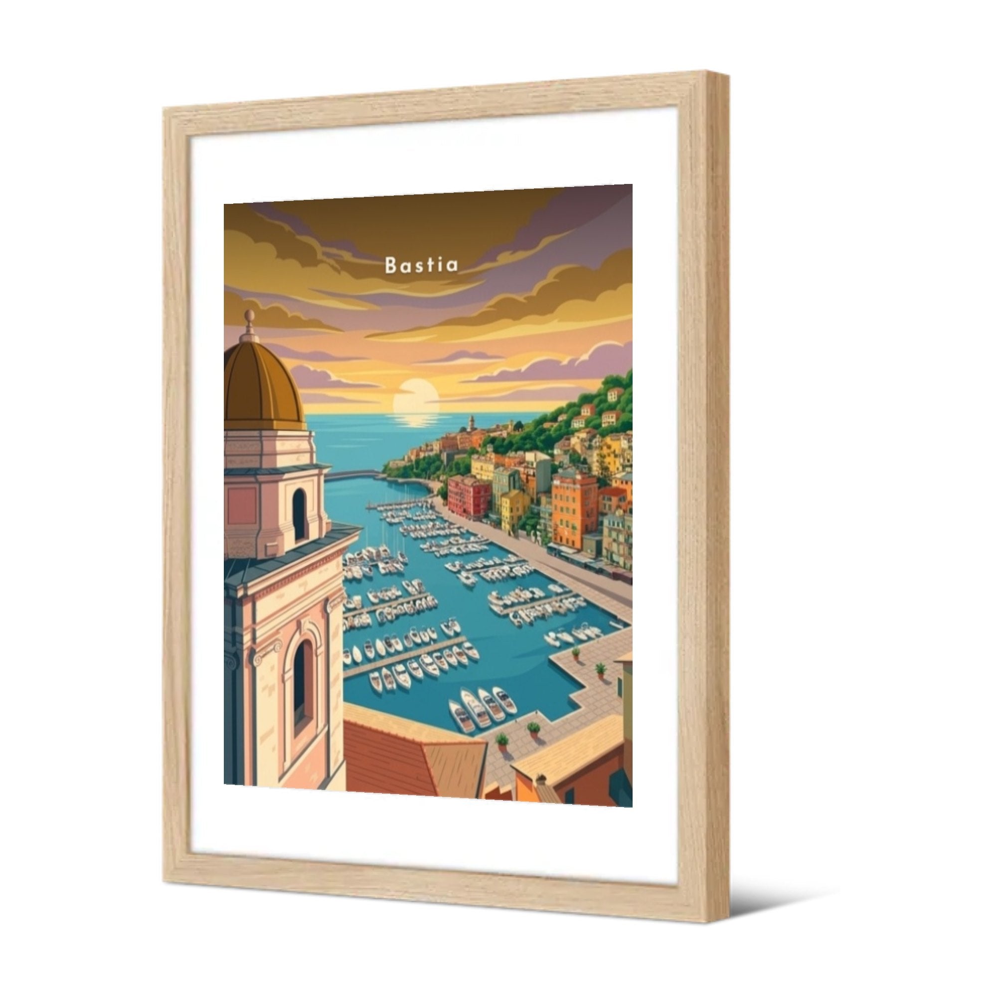 Le Vieux-Port depuis le clocher — Pôdevache, encadrée, vue de trois quarts