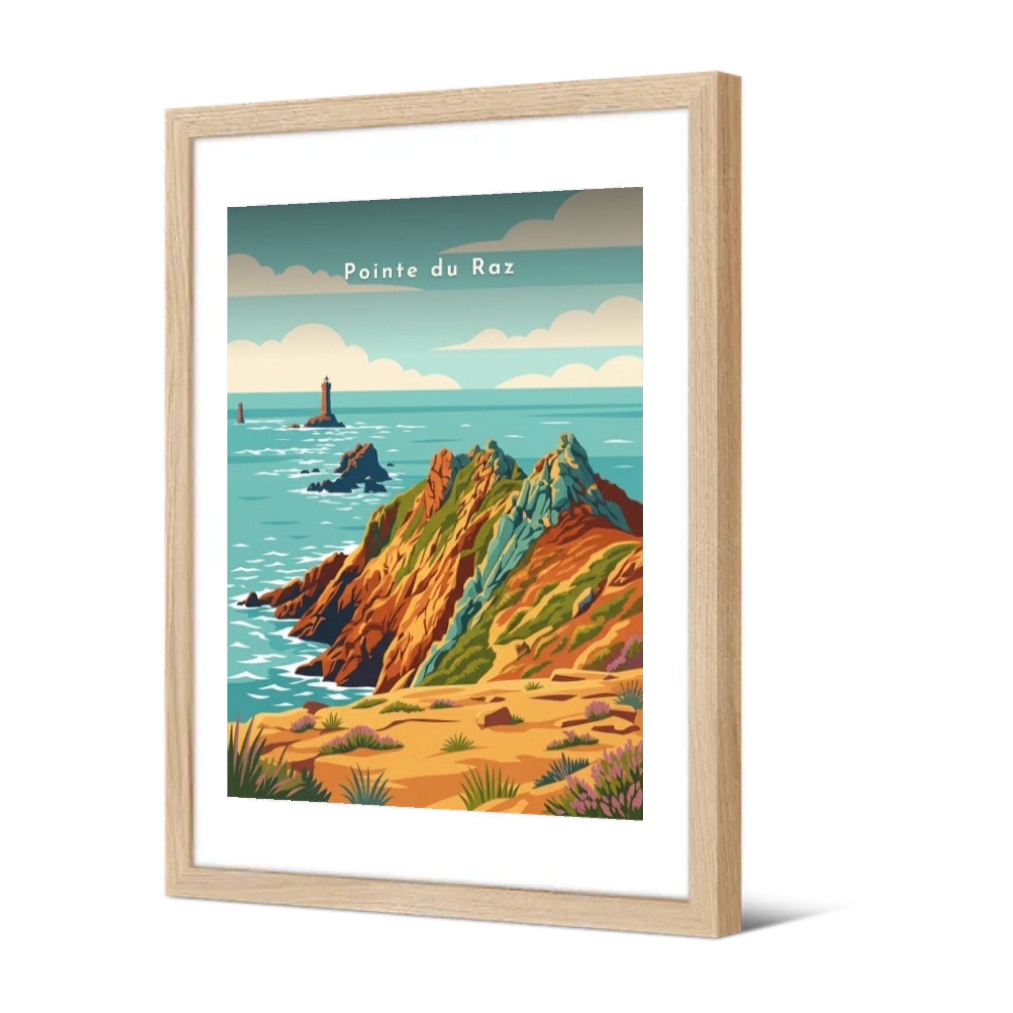 Pointe du Raz — Pôdevache, encadrée, vue de trois quarts