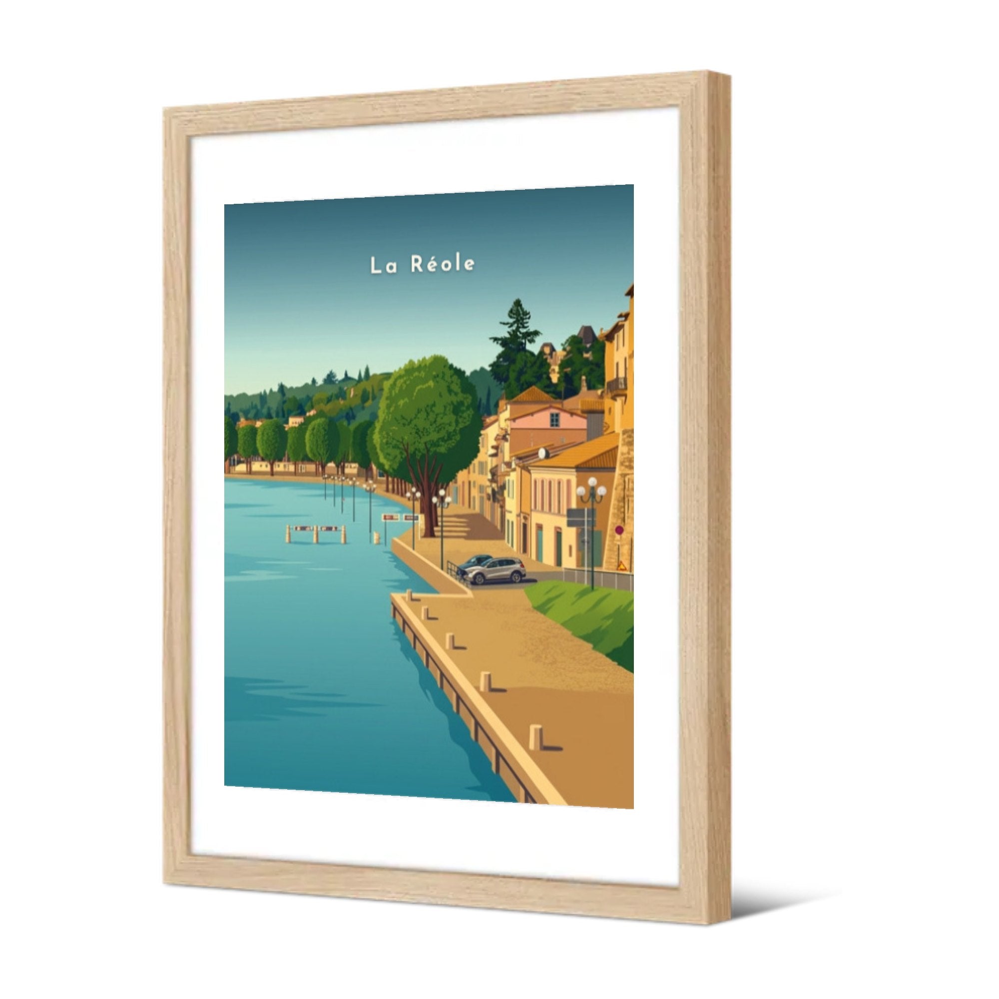 Les quais de la Garonne — Pôdevache, encadrée, vue de trois quarts