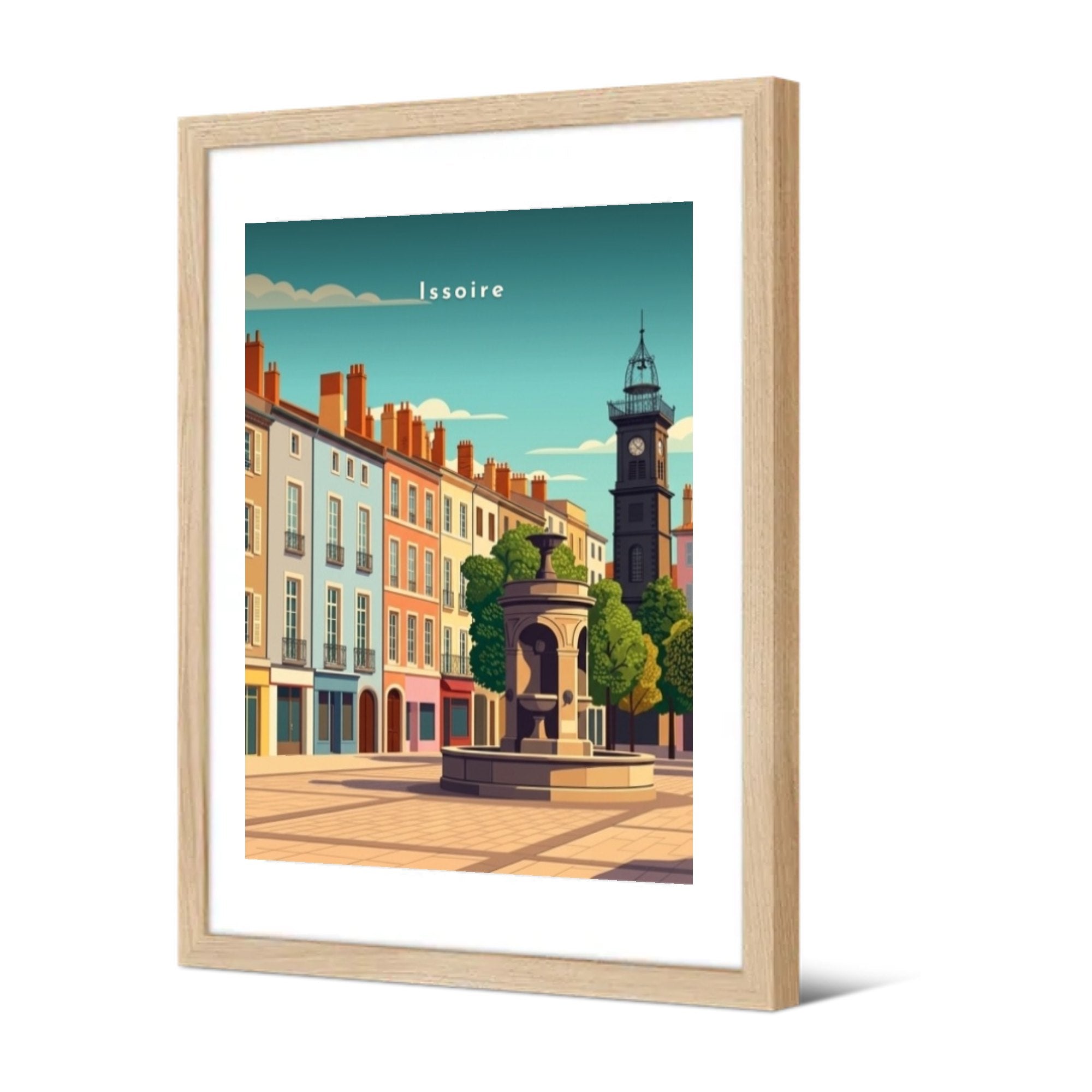 Place de la République — Pôdevache, encadrée, vue de trois quarts