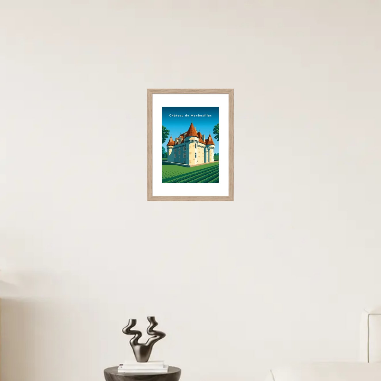 Château de Monbazillac — Pôdevache, en situation sur un mur