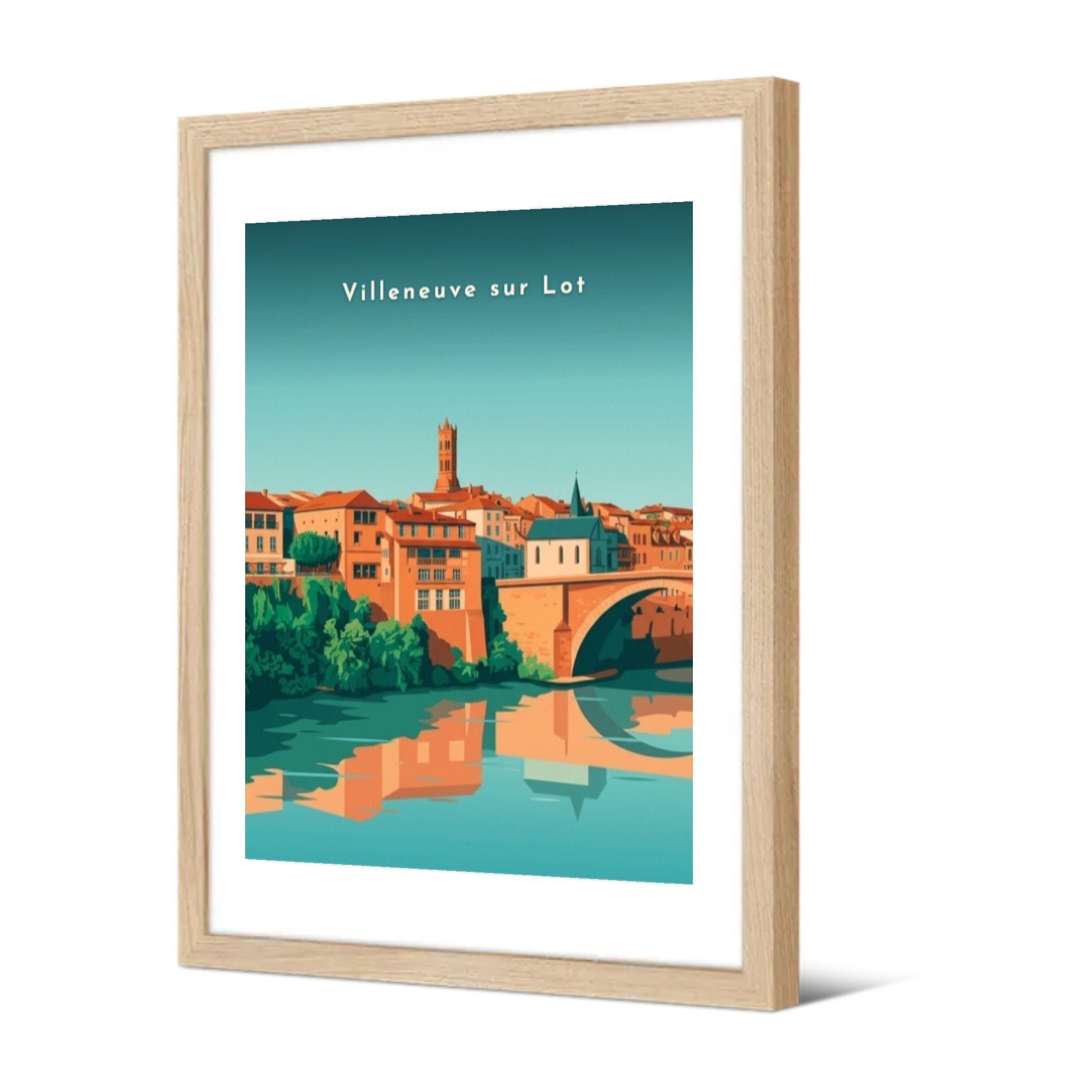 Le Pont Vieux — Pôdevache, encadrée, vue de trois quarts