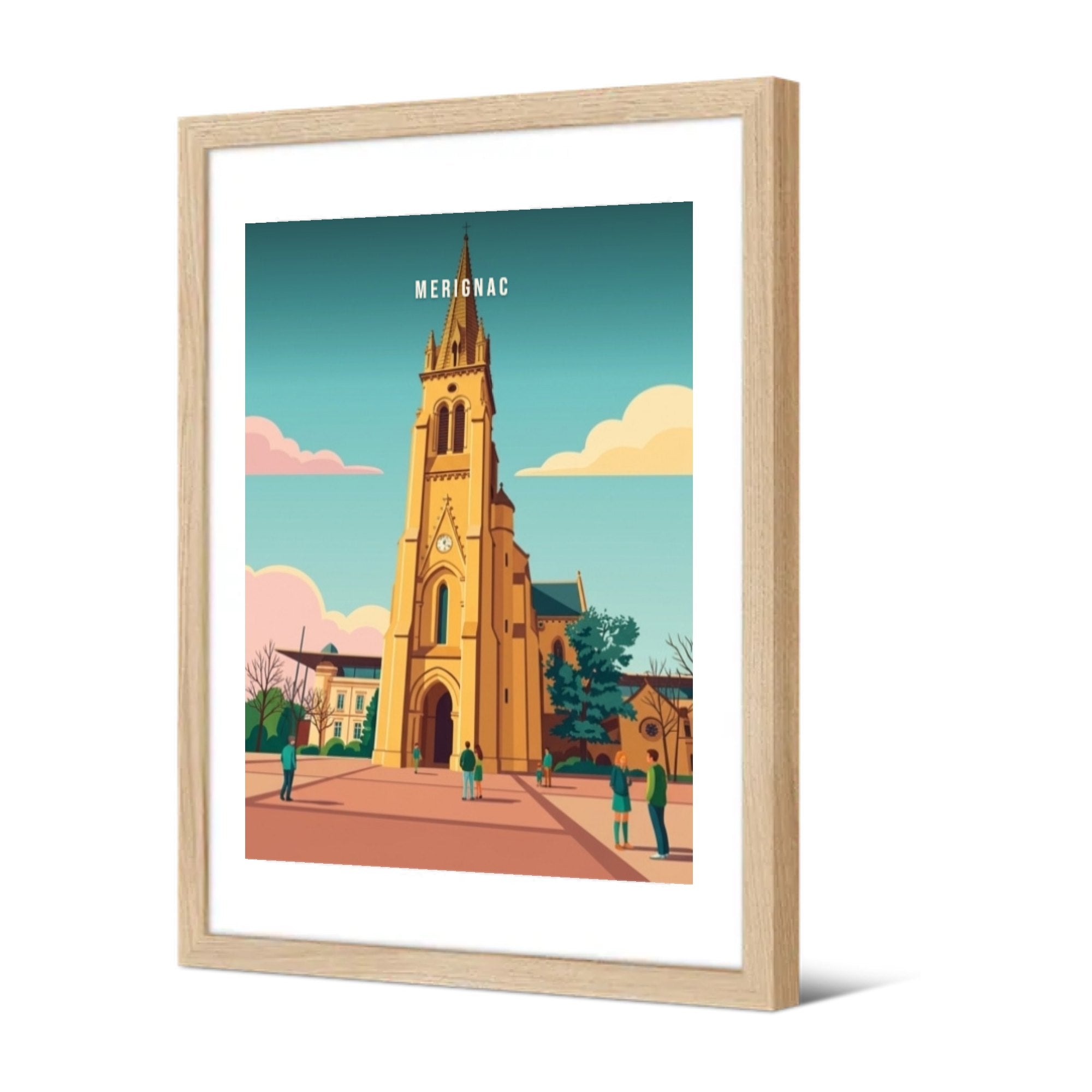Église Saint-Vincent — Pôdevache, encadrée, vue de trois quarts
